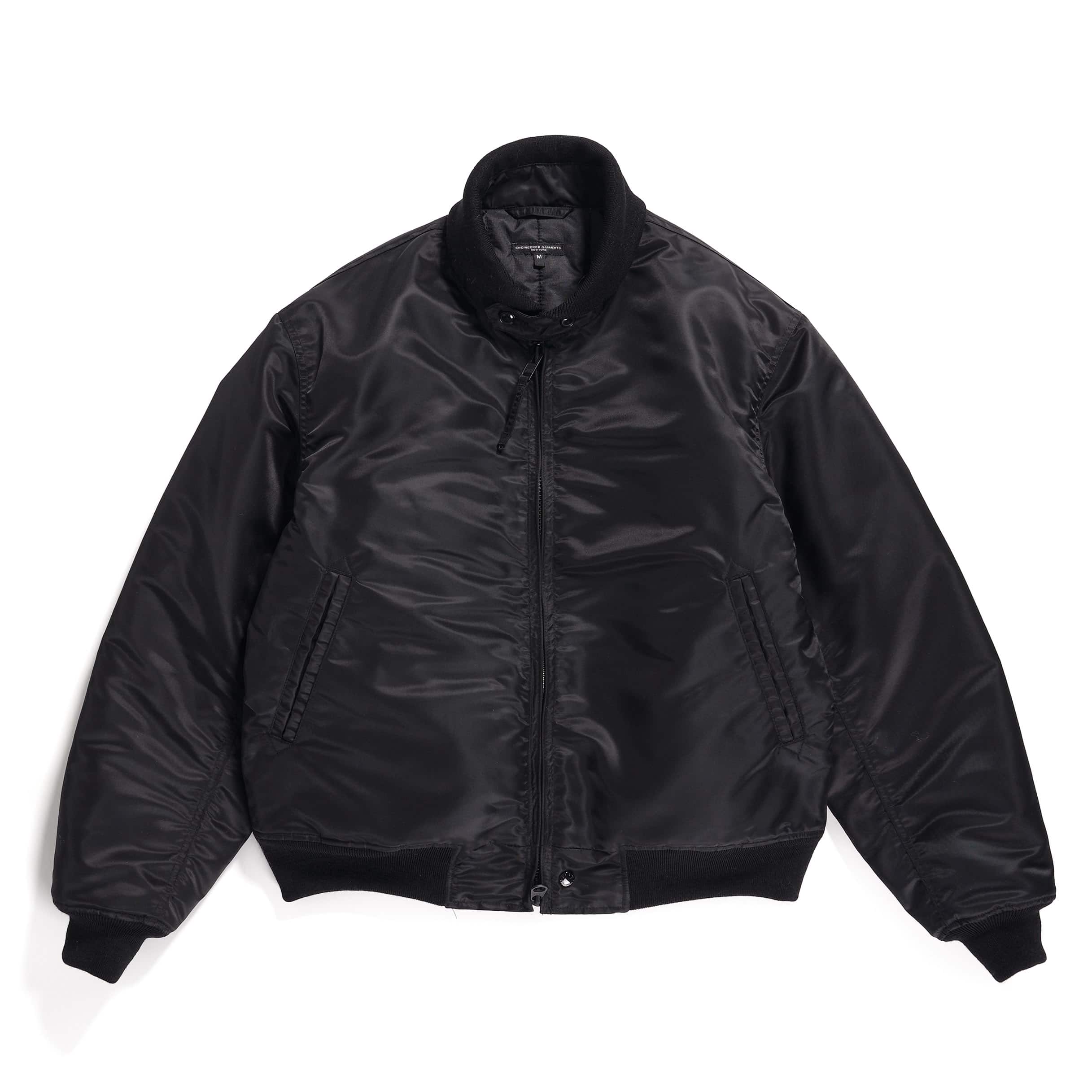 Engineered Garments | LL Jacket | Black Flight Satin Nylon | BlackBlue