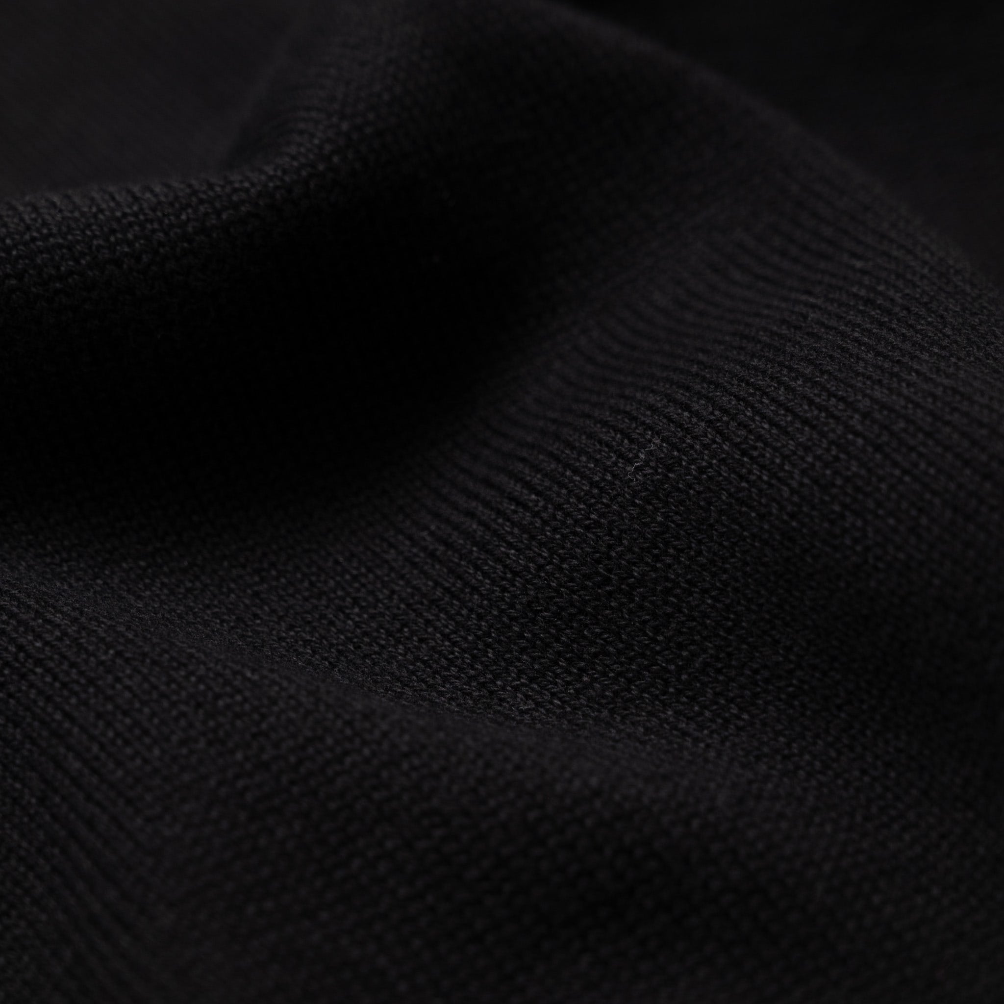 Knit Polo - Black Pima Cotton