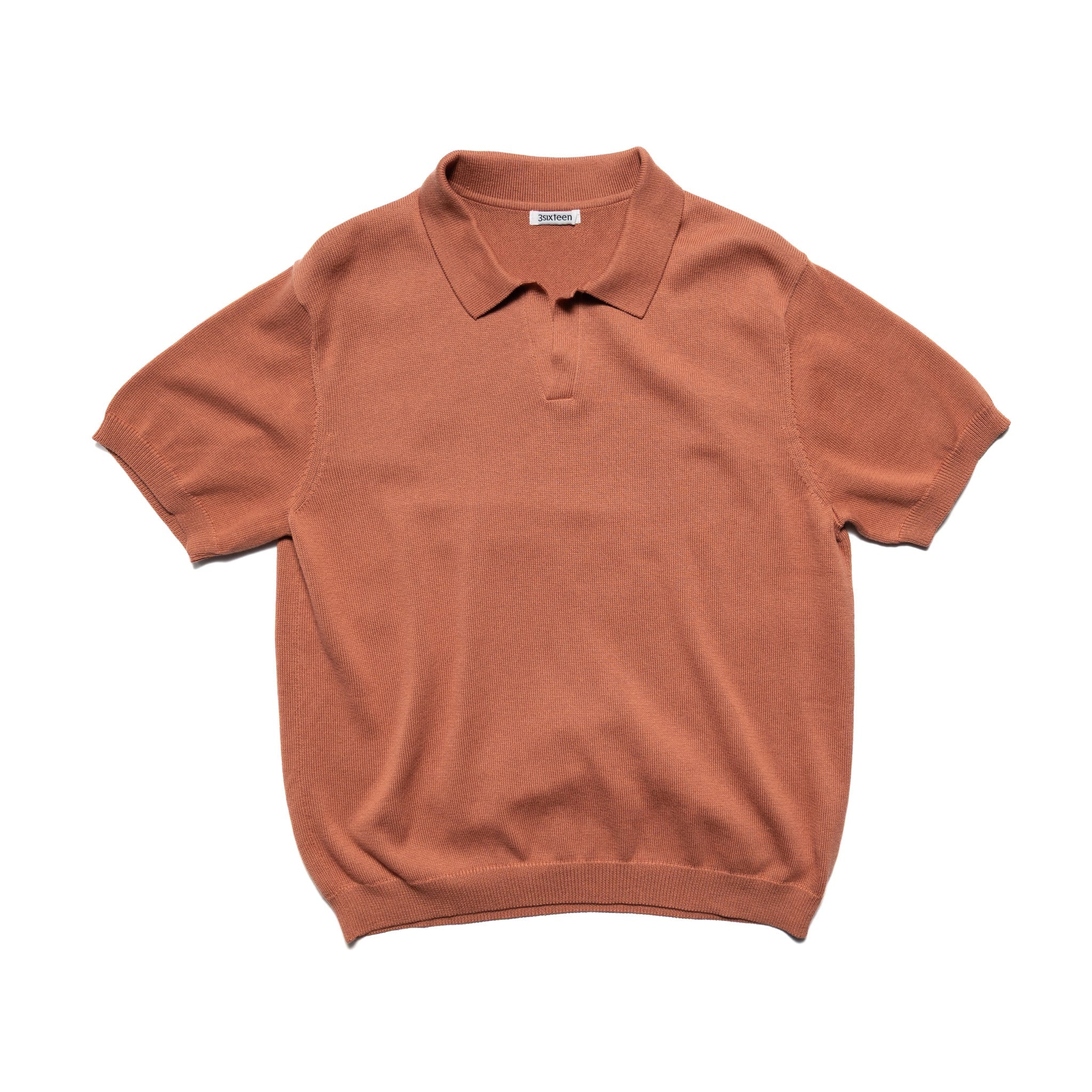 Knit Polo - Clay Pima Cotton