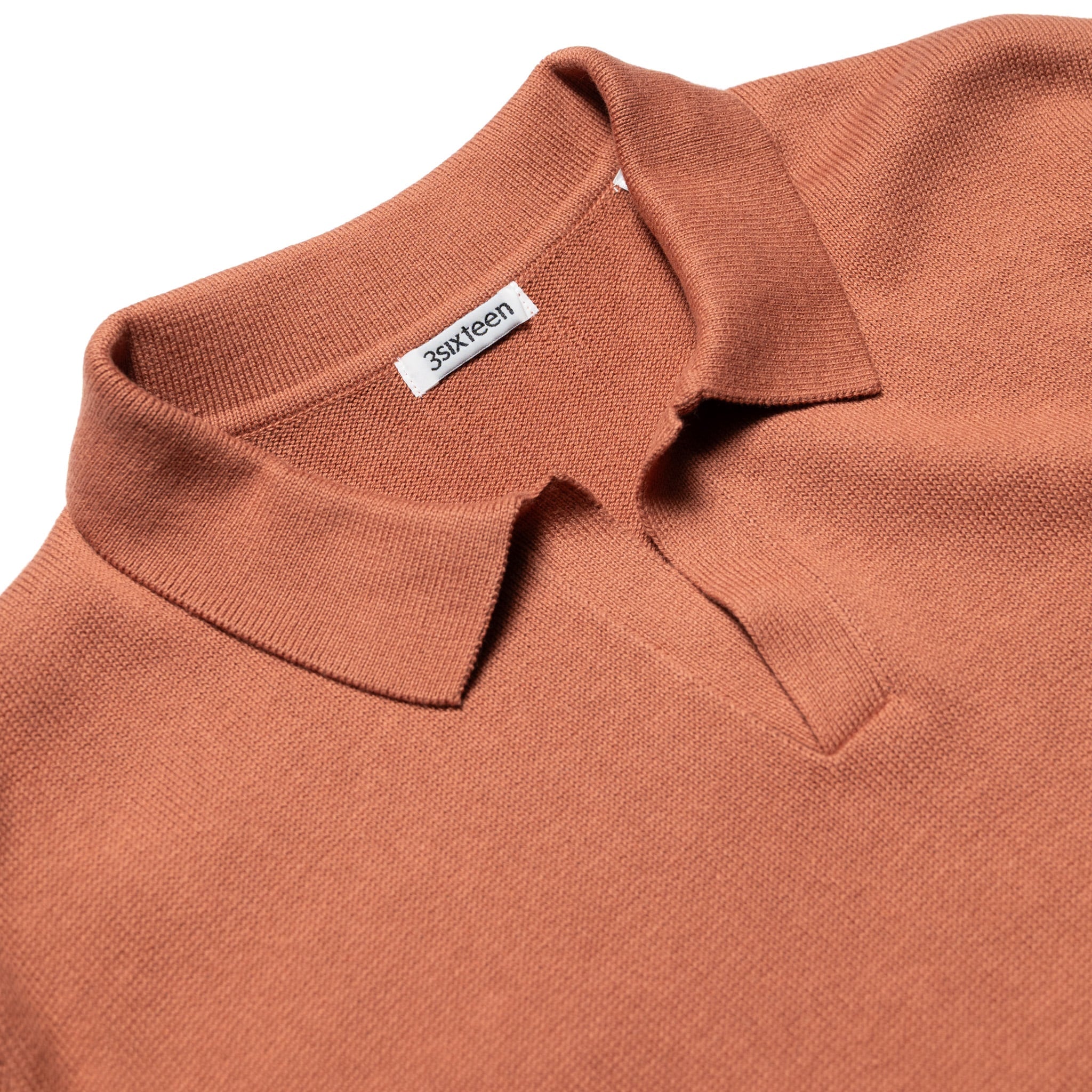 Knit Polo - Clay Pima Cotton