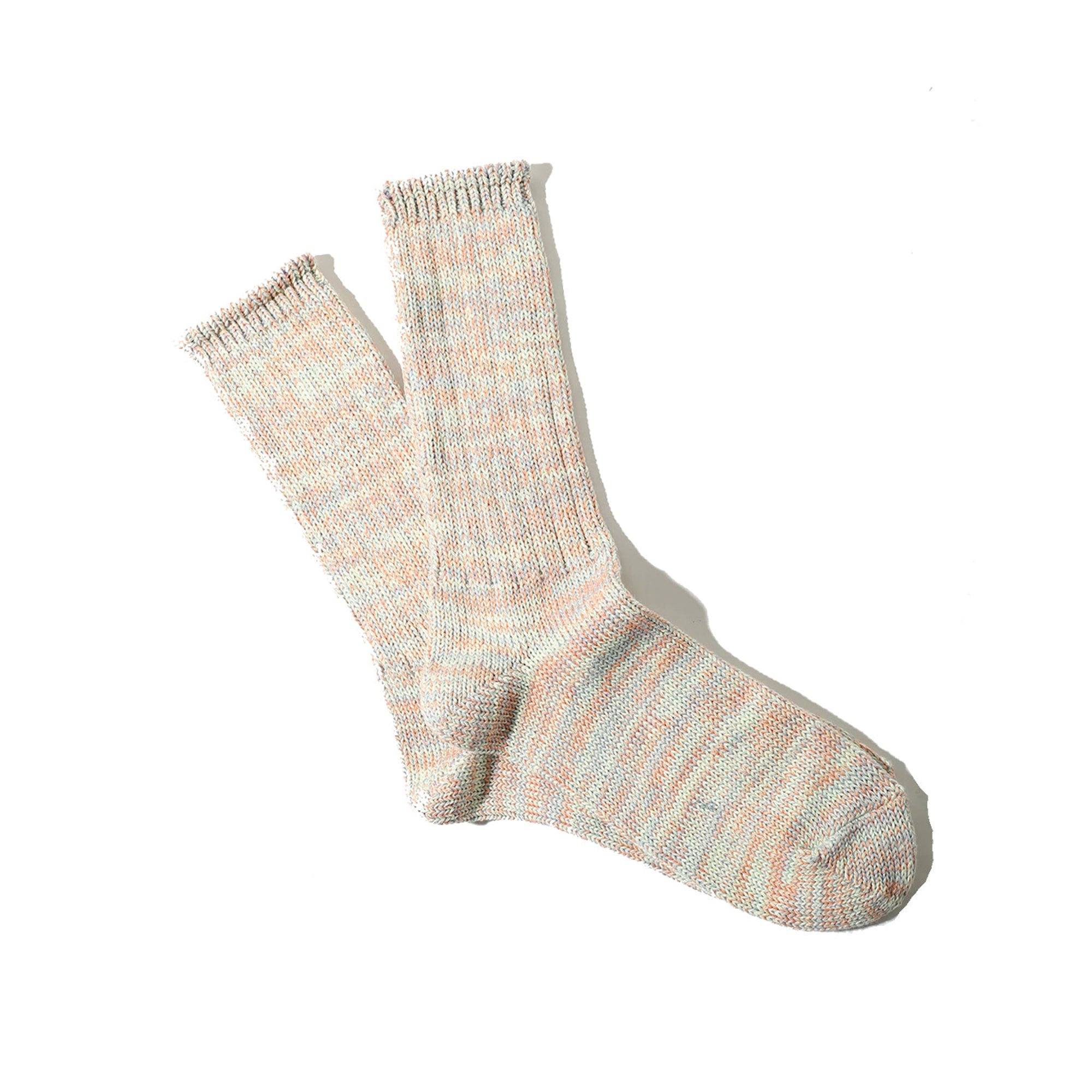 5 Color Mix Crew Natural Socks