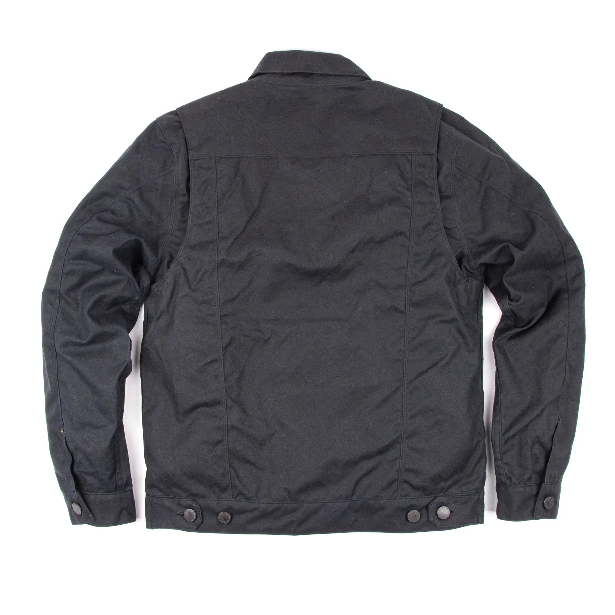 RJ-1 Riders Jacket Waxed Canvas - Black (Rust Lining)