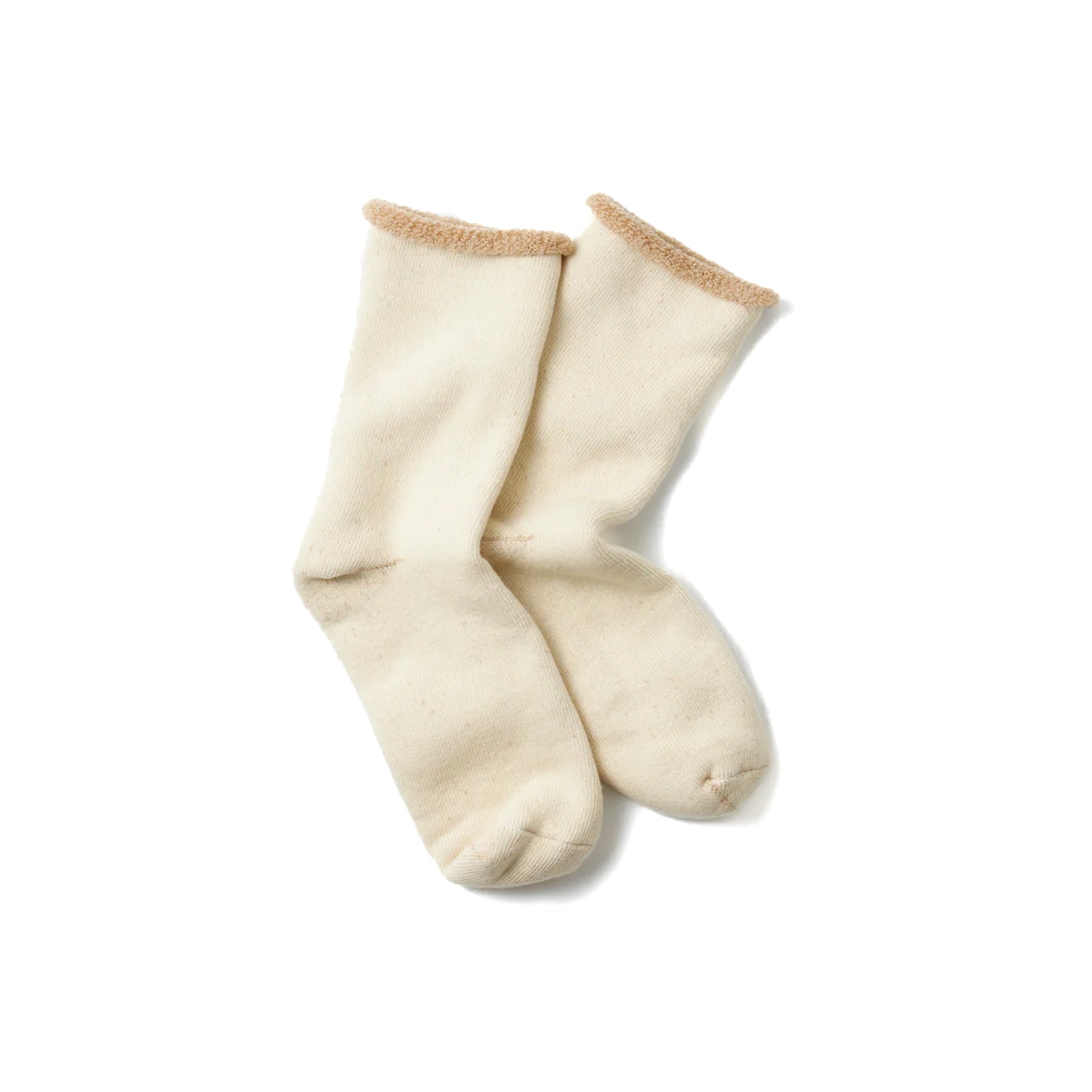 Double Face Cozy Sleeping Socks Extra Fine Merino - Ivory/Beige