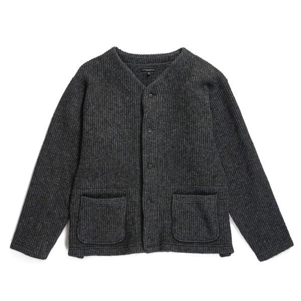 Engineered Garments | Knit Cardigan | Grey Wool Poly Sweater Knit 