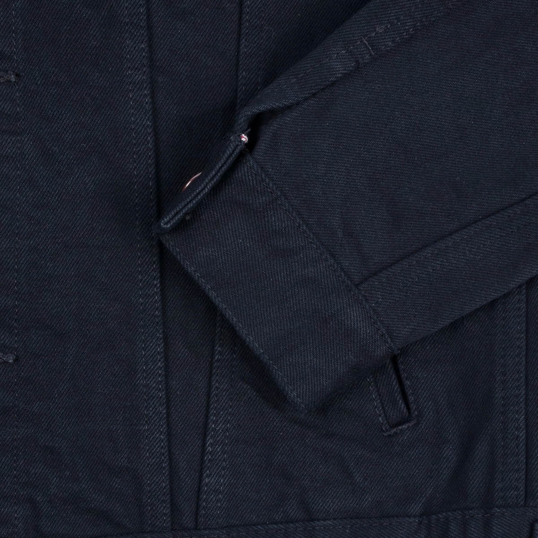 IHJ-132-BLK 14oz Selvedge Denim Modified Type III Jacket - Superblack