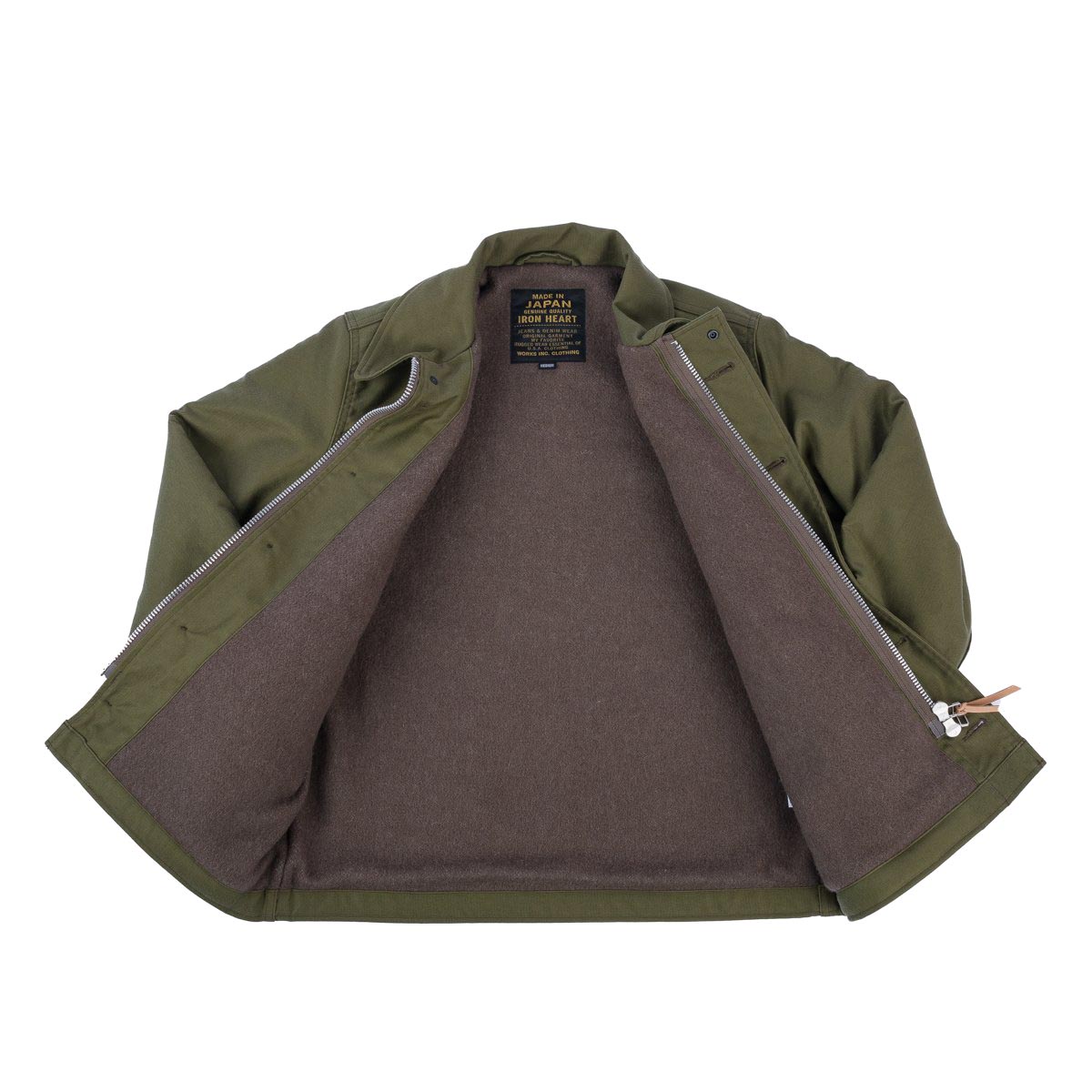 IHM-40-GRN Whipcord A2 Deck Jacket - Olive Drab Green