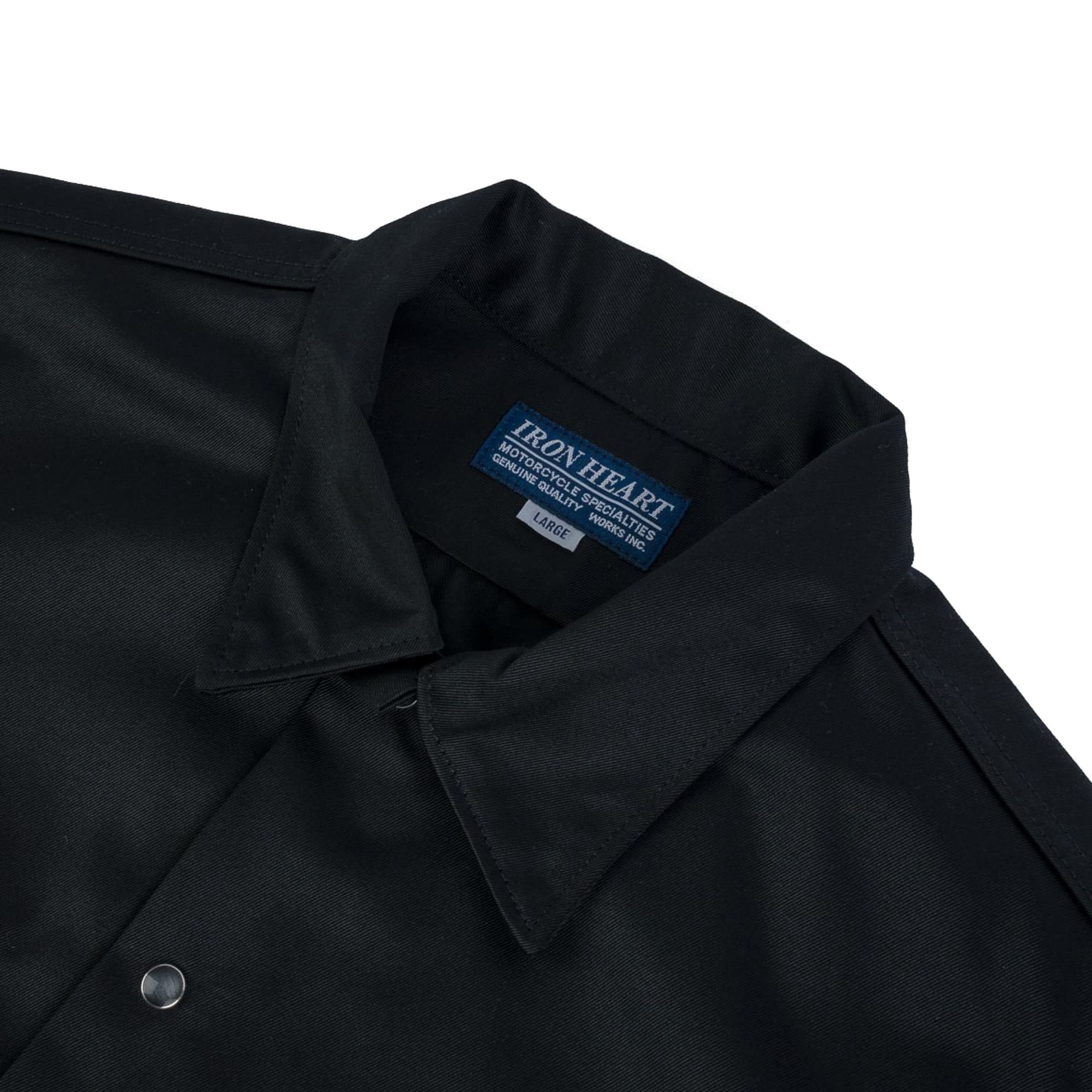 IHSH-383-BLK-NP 9oz T/C Mechanic Shirt - Black (No Print)