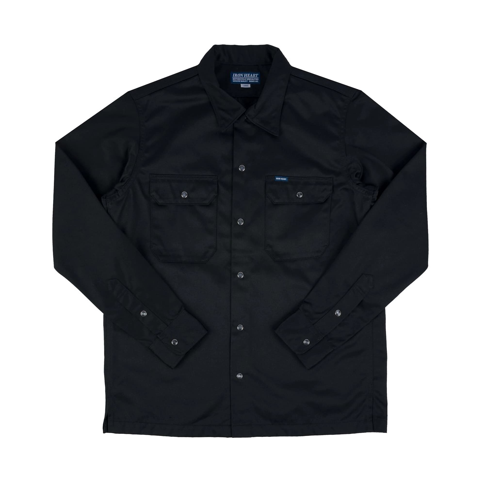 IHSH-383-BLK-NP 9oz T/C Mechanic Shirt - Black (No Print)