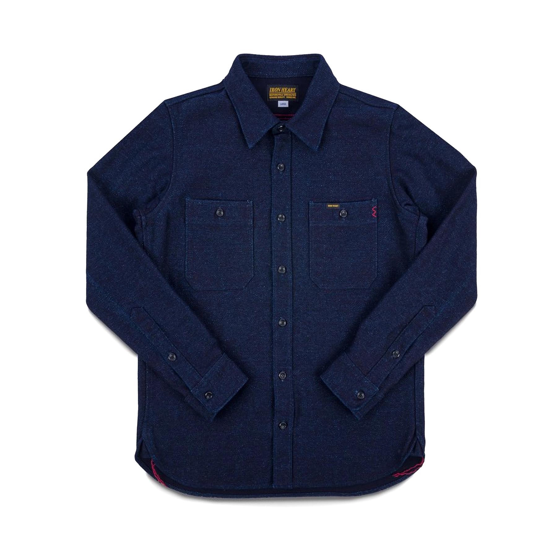 IHSH-397-IND 21oz Sashiko Work Shirt Indigo