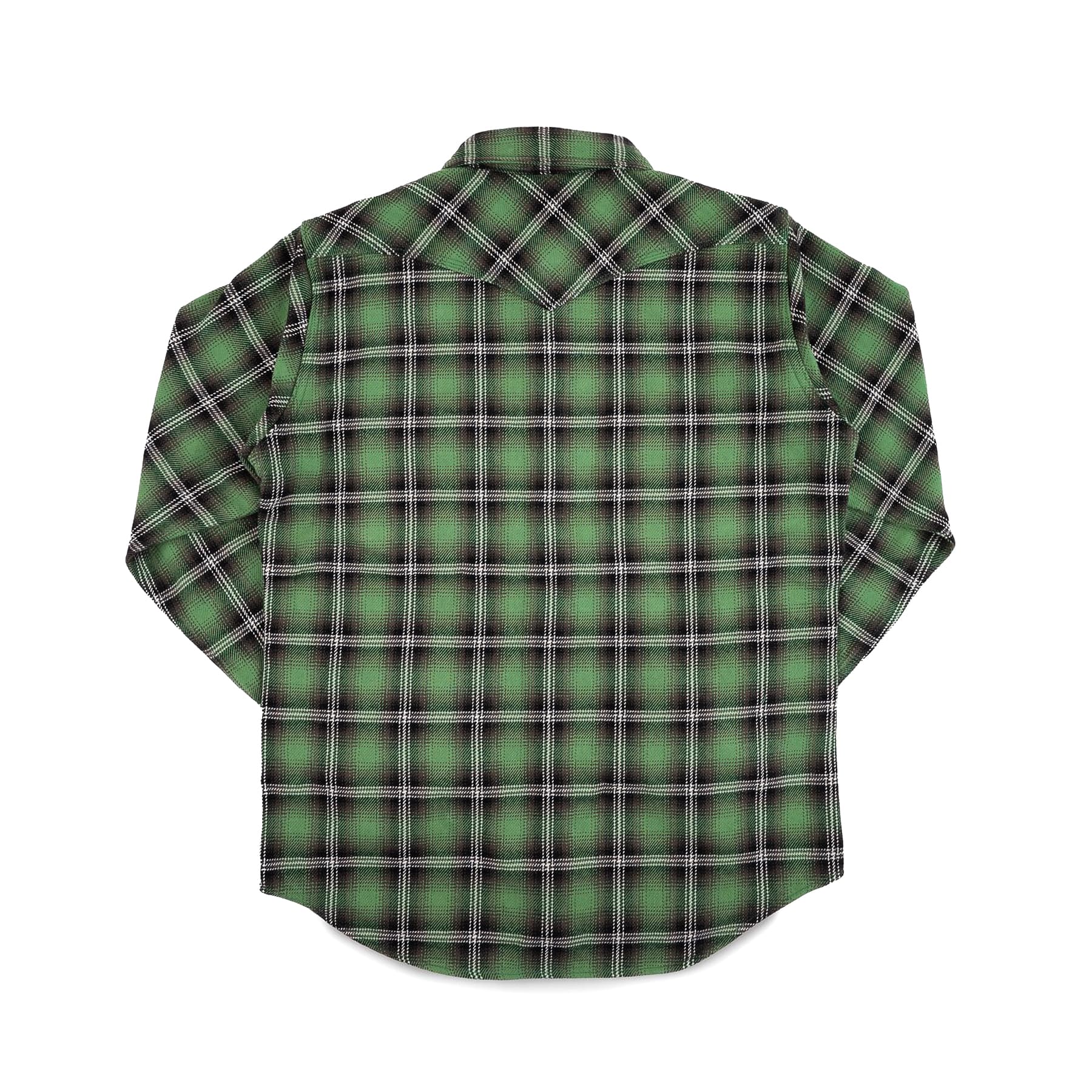 IHSH-405-GRN 12oz Ultra Heavy Flannel Check Western Shirt - Green