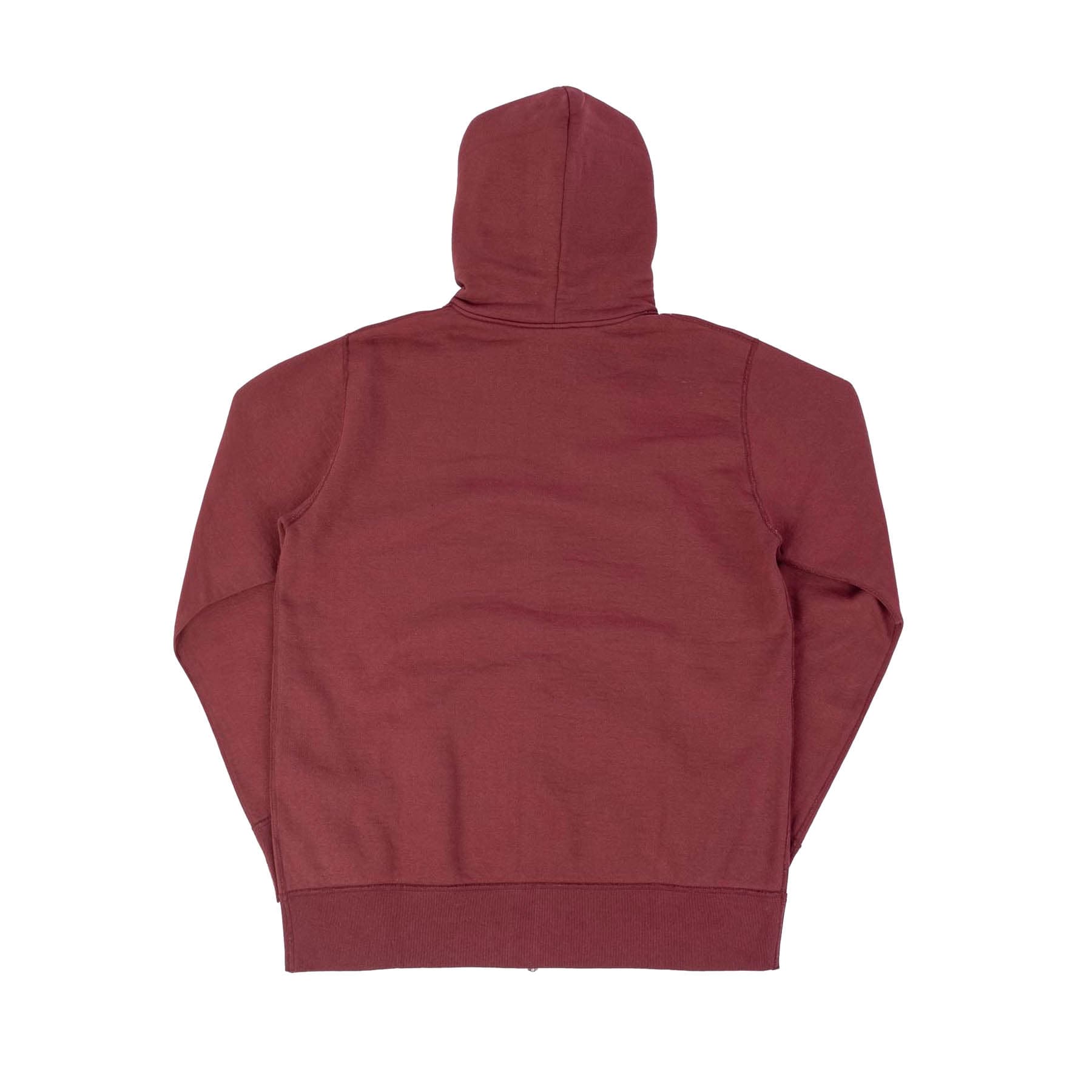 IHSW-10-BUR 14oz Ultra Heavyweight Loopwheel Cotton Zip Up Hoodie - Burgundy