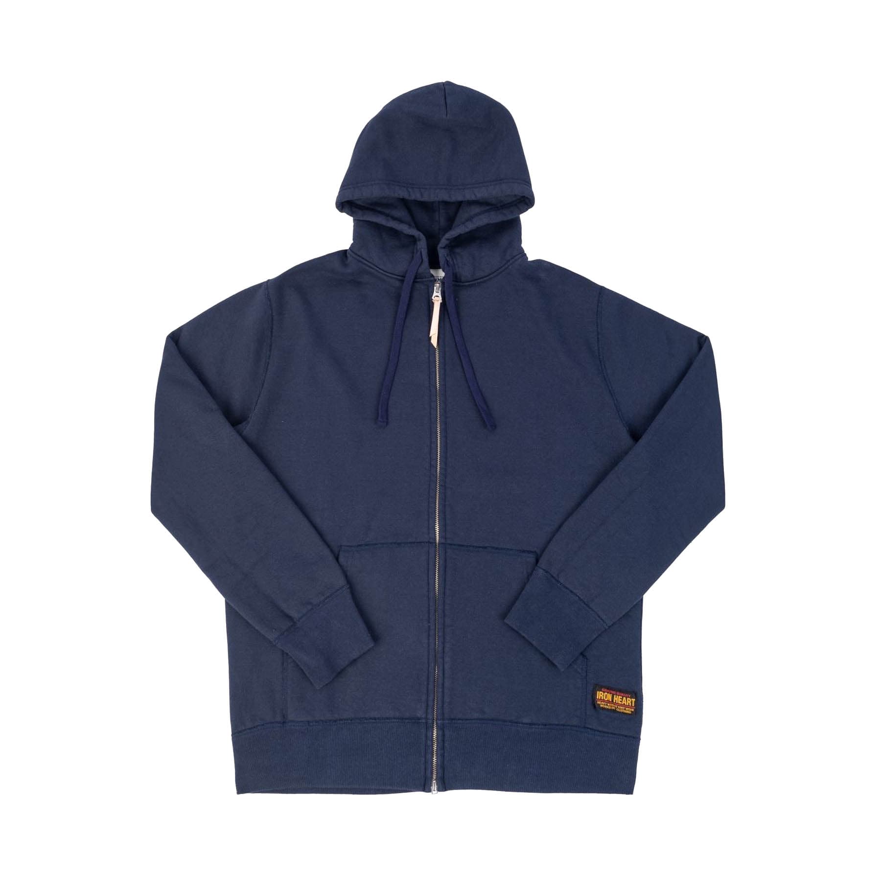 IHSW-10-NAV 14oz Ultra Heavyweight Loopwheel Cotton Zip Up Hoodie - Navy