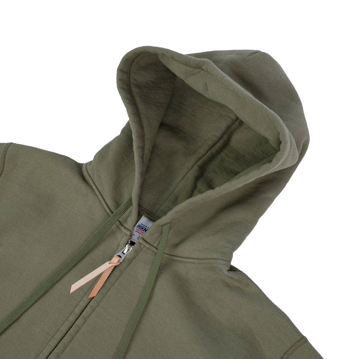 IHSW-10-OLV - 14oz Ultra Heavyweight Loopwheel Cotton Zippered Hoodie - Olive