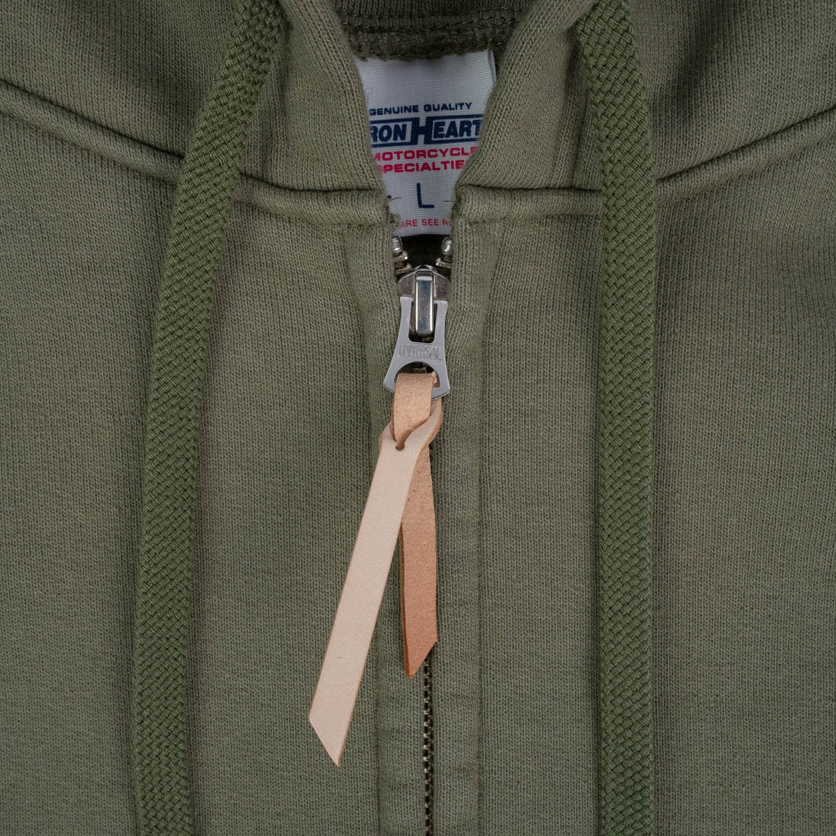 IHSW-10-OLV - 14oz Ultra Heavyweight Loopwheel Cotton Zippered Hoodie - Olive