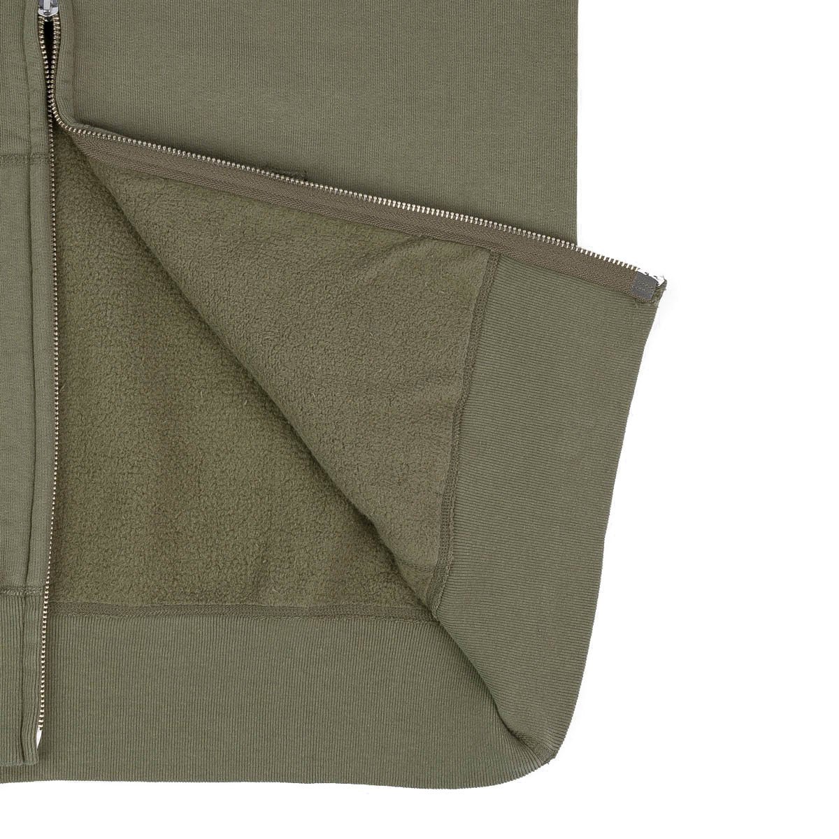 IHSW-10-OLV - 14oz Ultra Heavyweight Loopwheel Cotton Zippered Hoodie - Olive