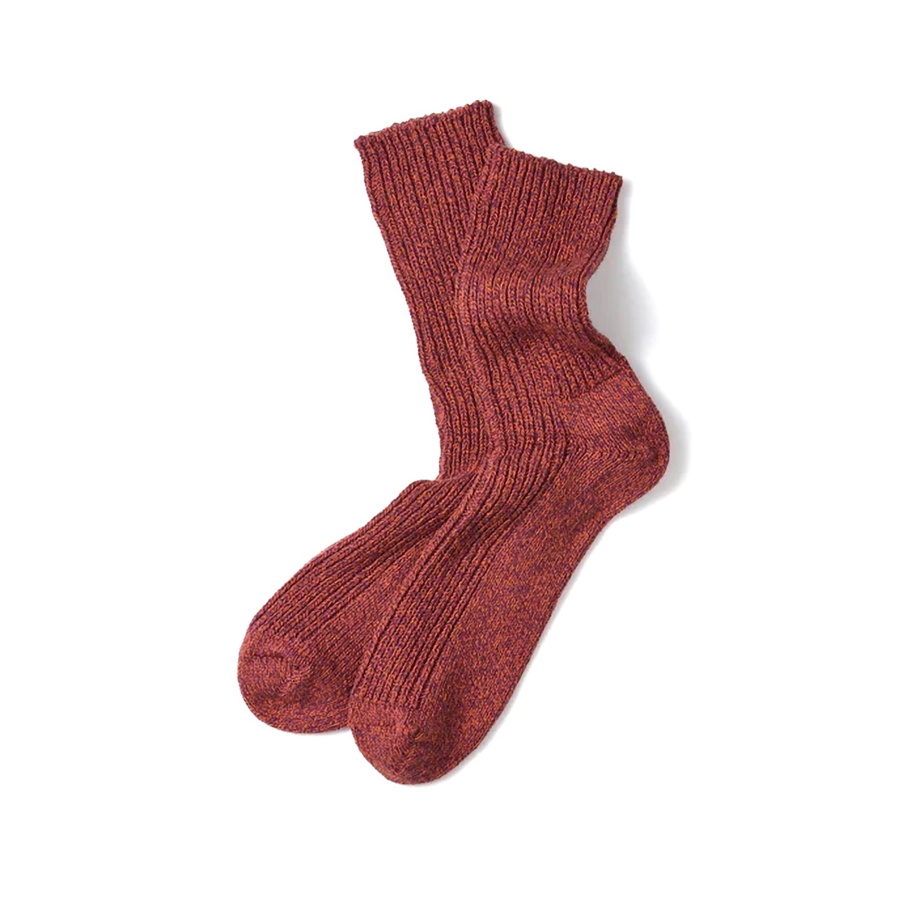 Recycled Cotton Marl Socks - Bordeaux