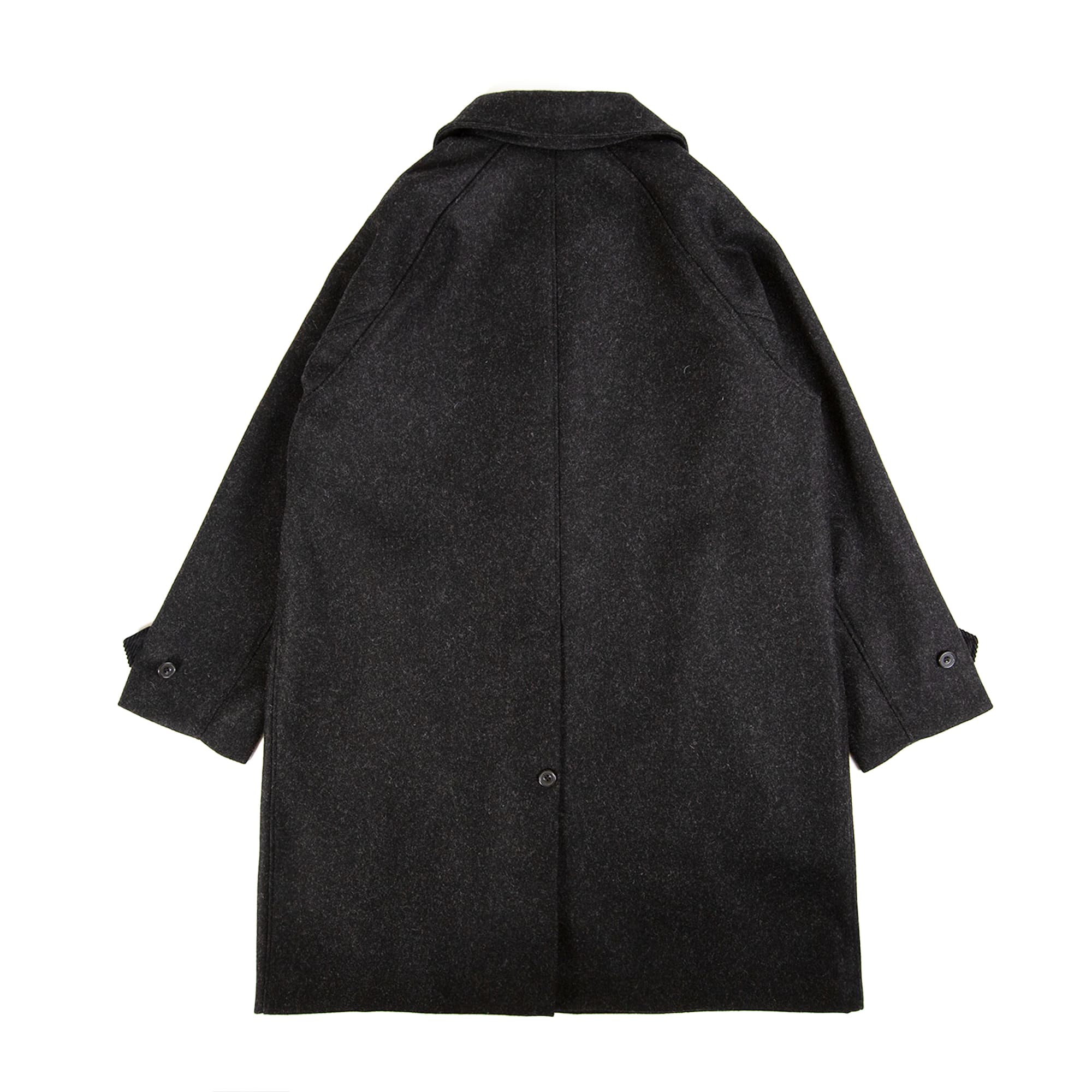 Arpenteur Utile Coat Wool Melton Charcoal Rear