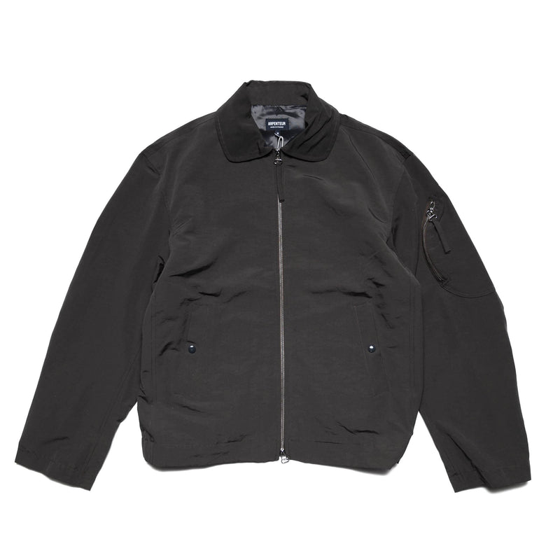 Arpenteur Vol Short Jacket Cotton Nylon Linen Charcoal Front