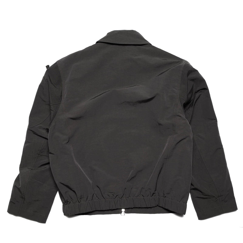 Arpenteur Vol Short Jacket Cotton Nylon Linen Charcoal Rear