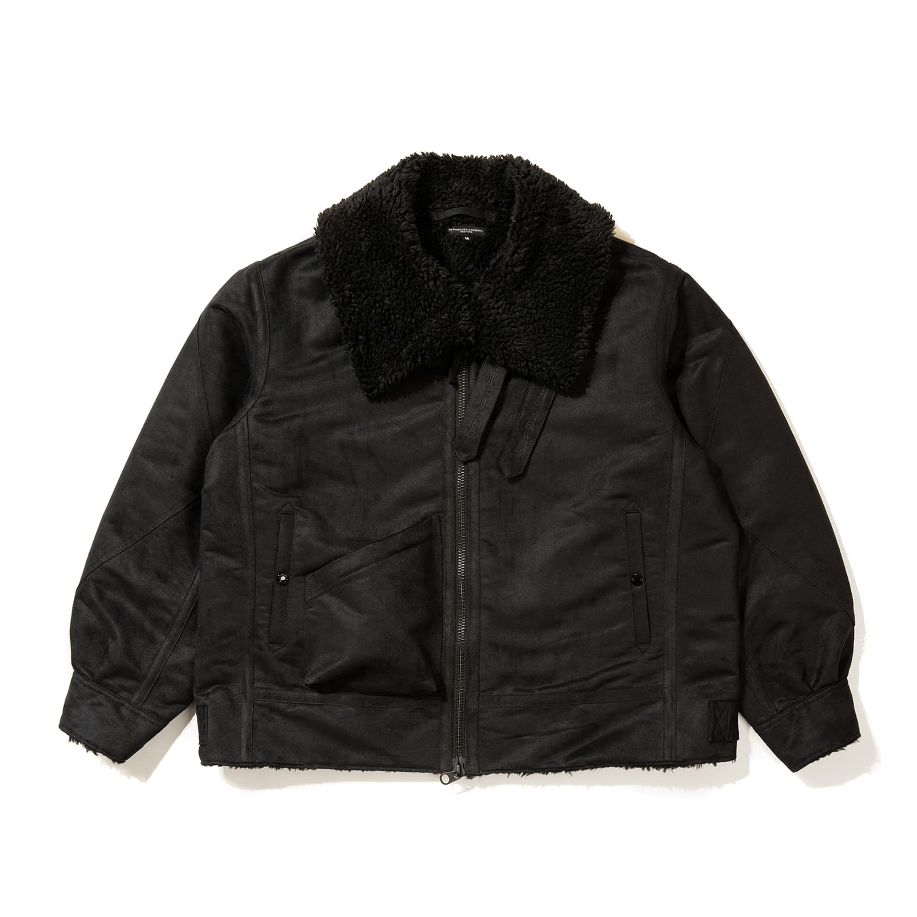 B3 Jacket - Black Polyester Fake Suede