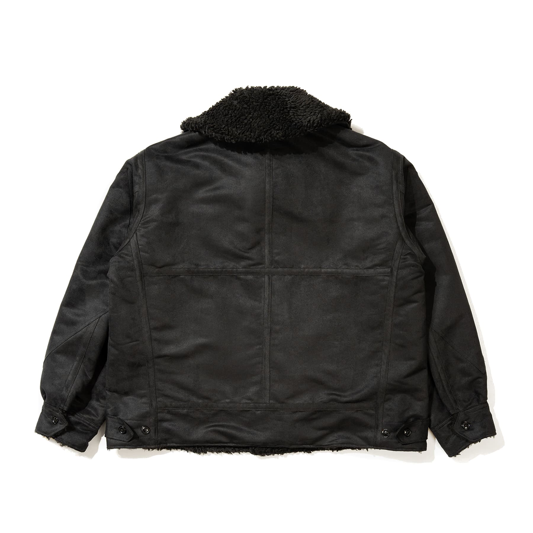 B3 Jacket - Black Polyester Fake Suede