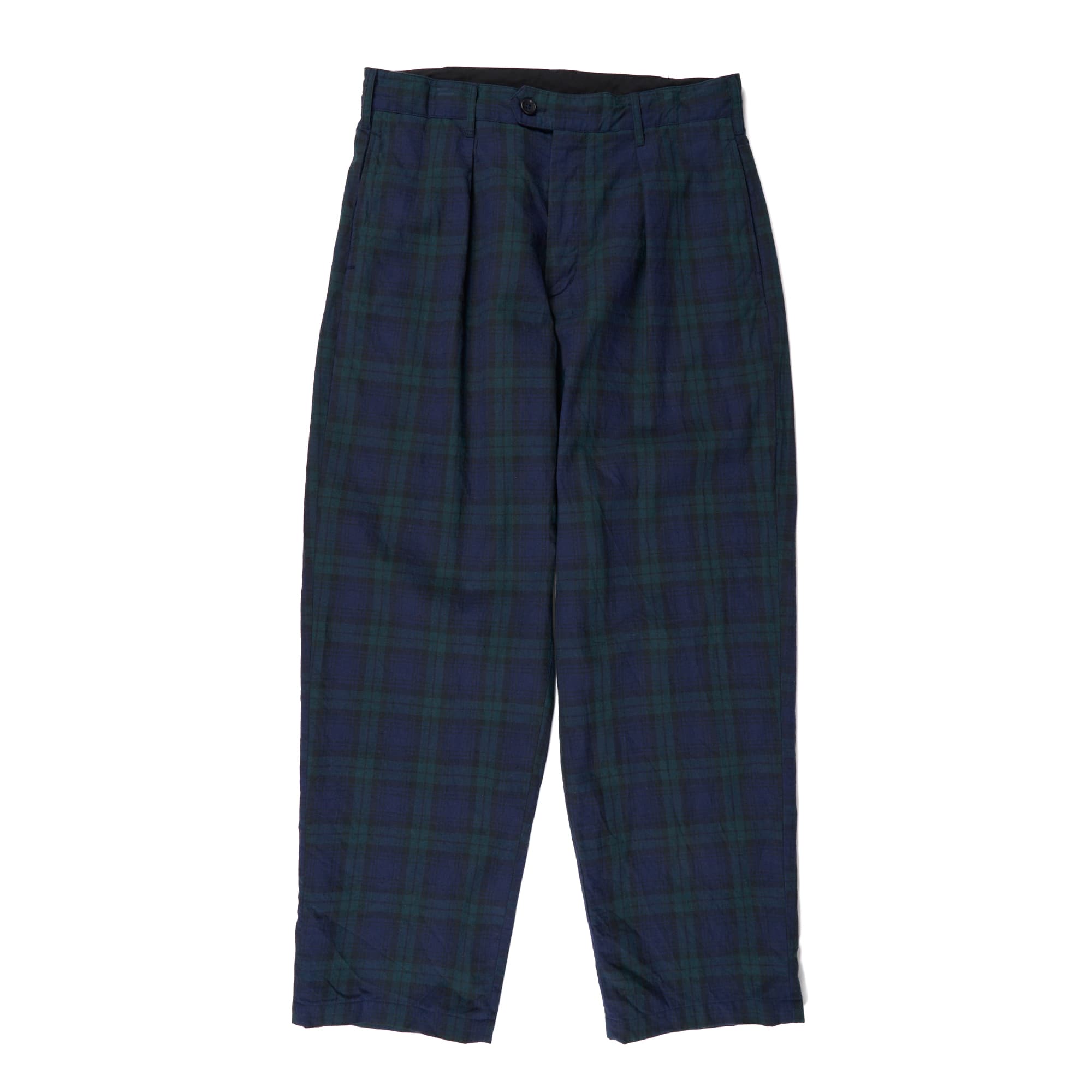 Engineered Garments Carlyle Pant Blackwatch Cotton Linen | BlackBlue