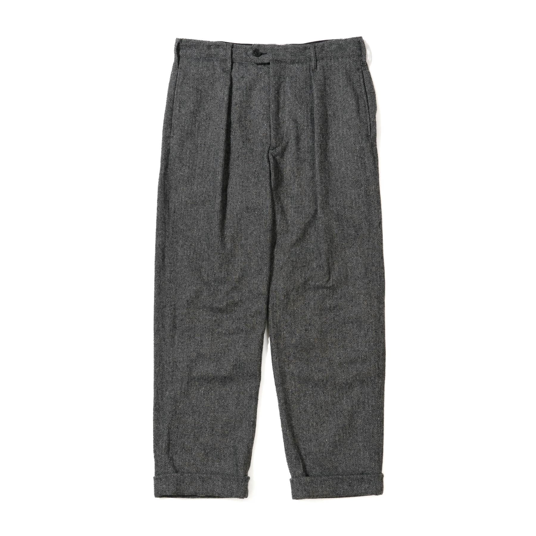 Carlyle Pant - Grey Poly Wool Herringbone