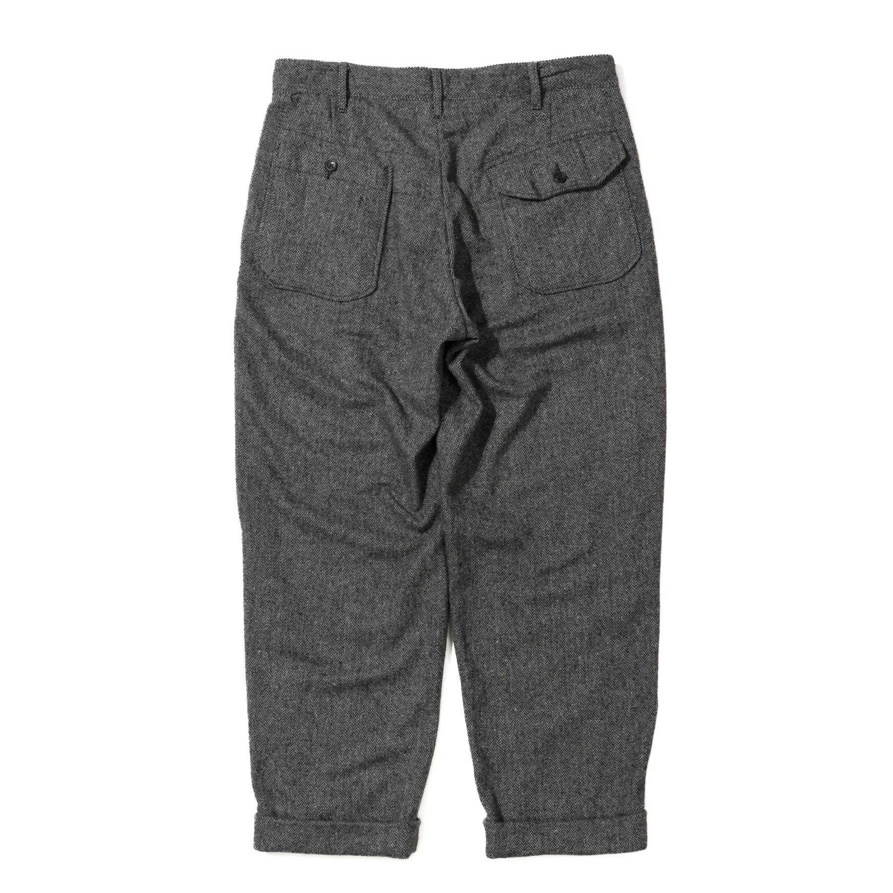 Carlyle Pant - Grey Poly Wool Herringbone