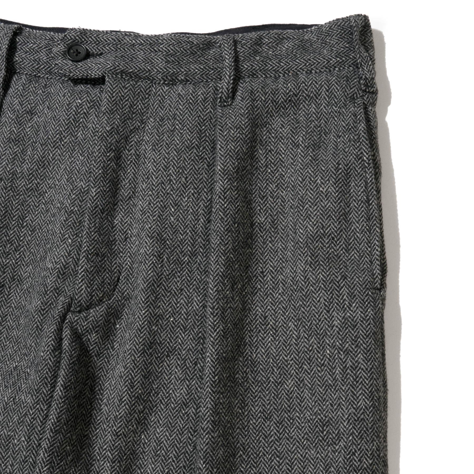 Carlyle Pant - Grey Poly Wool Herringbone