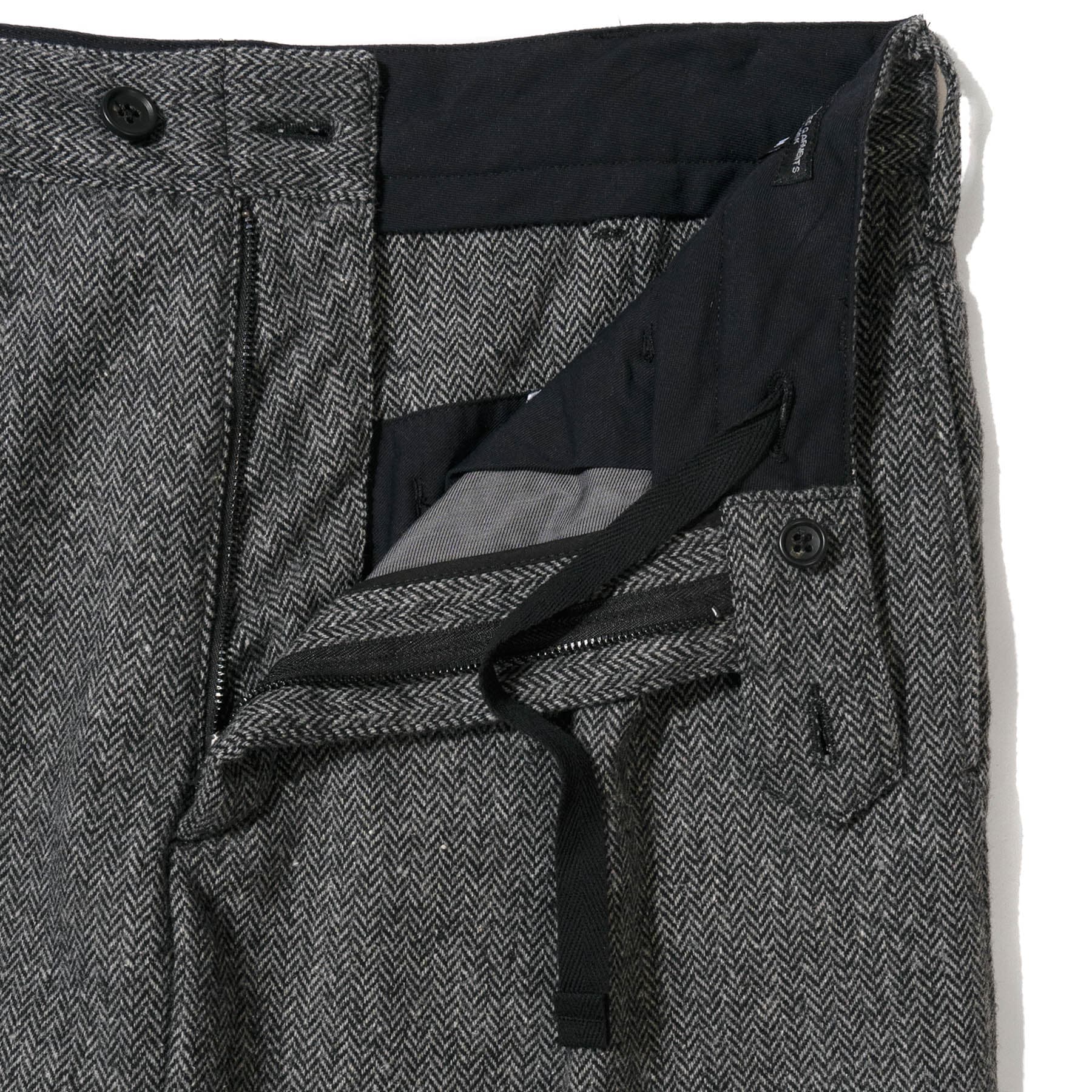 Carlyle Pant - Grey Poly Wool Herringbone