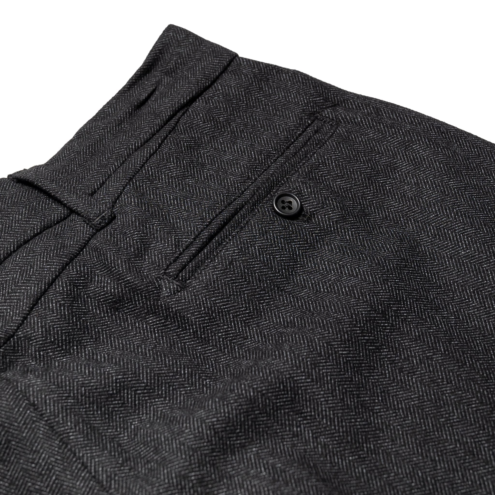 Andover Pant - Charcoal Poly Wool Printed Herringbone