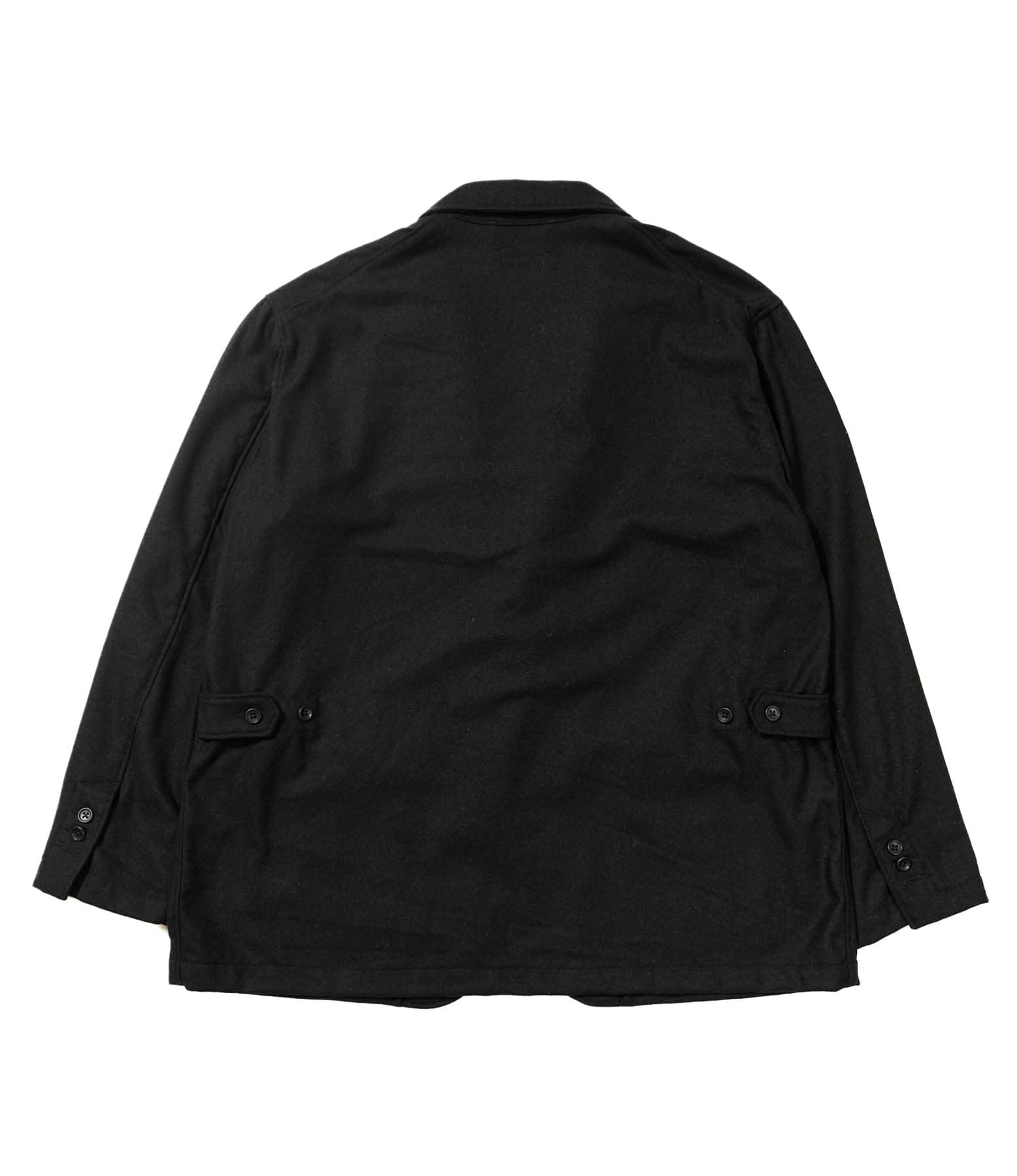 Loiter Jacket - Black Solid Poly Wool Flannel