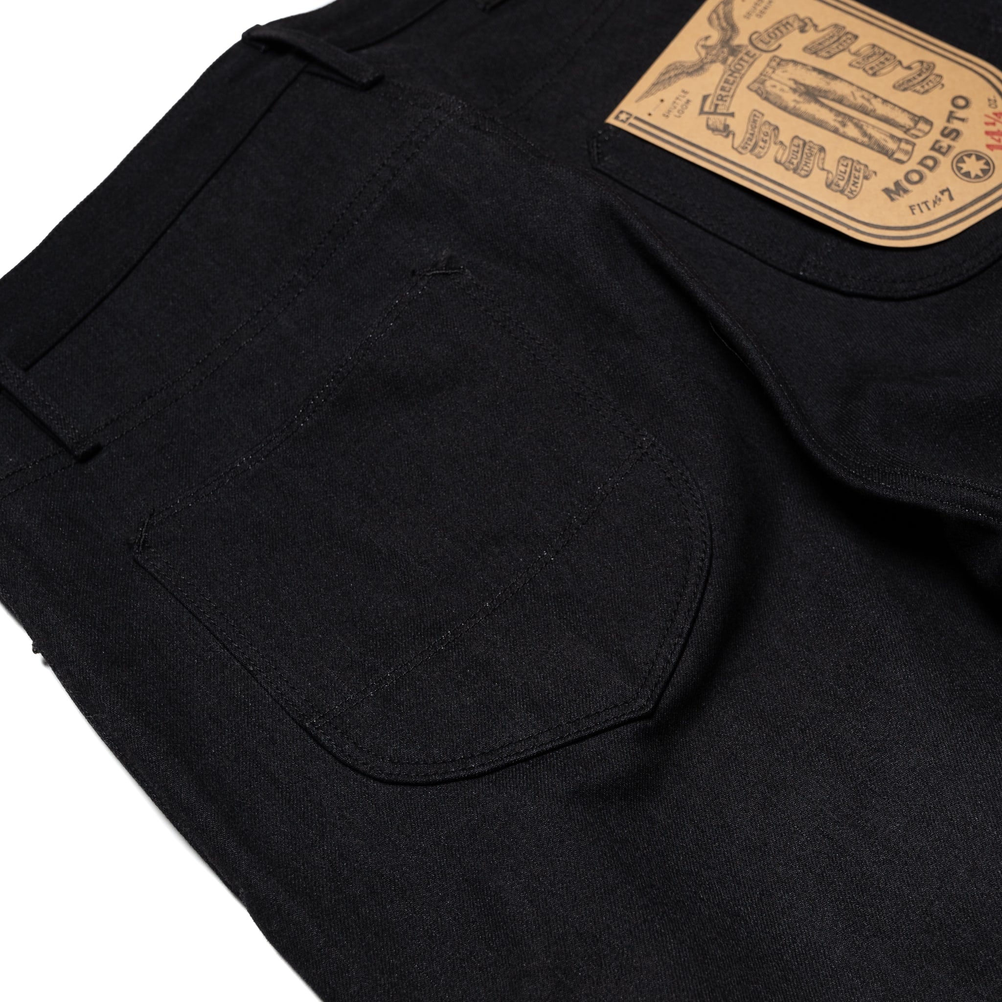 Modesto Straight 14.25 Ounce Black Grey Denim