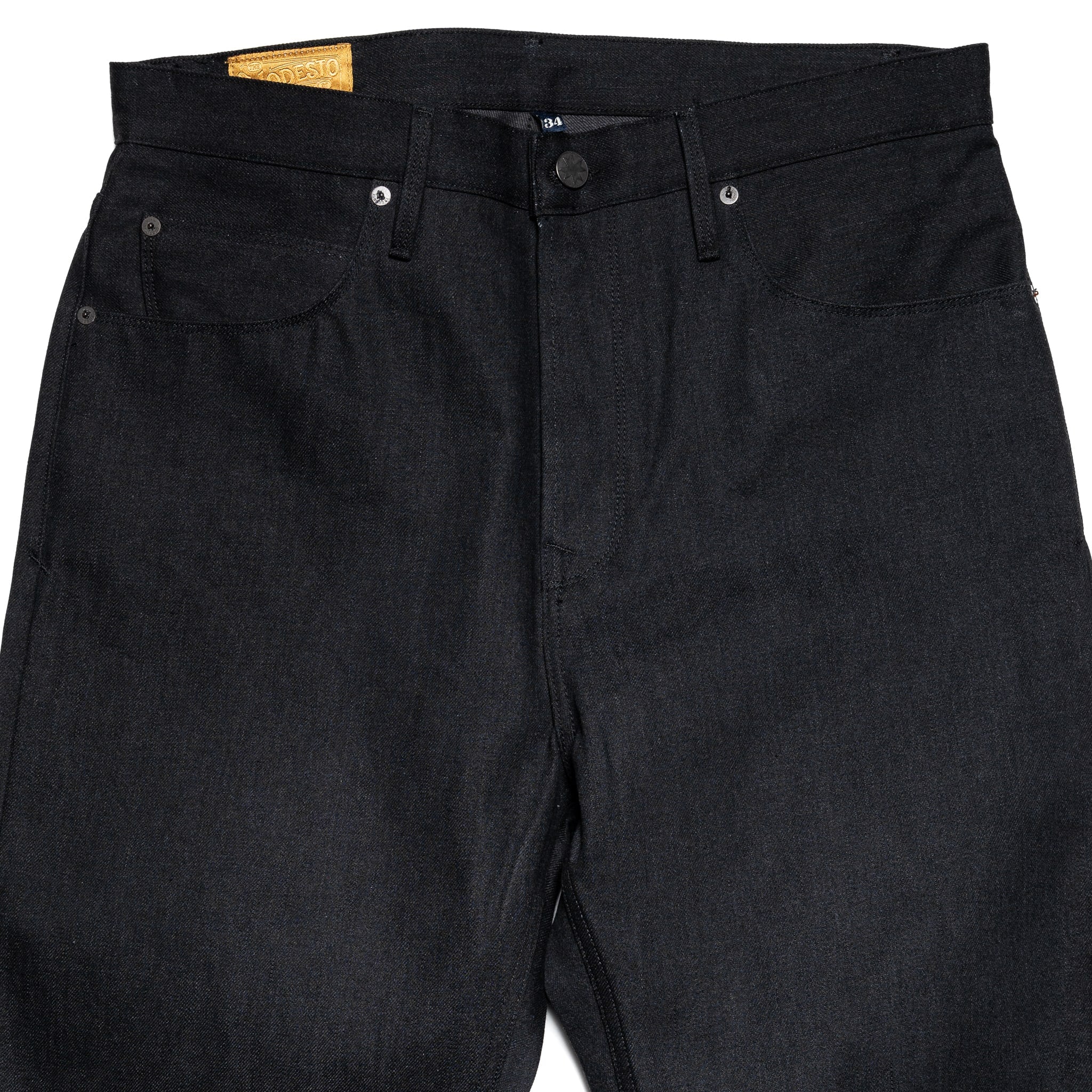 Modesto Straight 14.25 Ounce Black Grey Denim