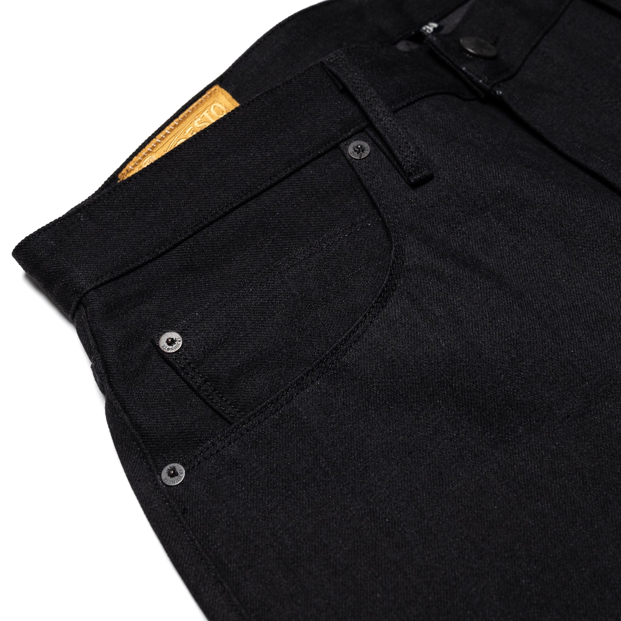 Modesto Straight 14.25 Ounce Black Grey Denim