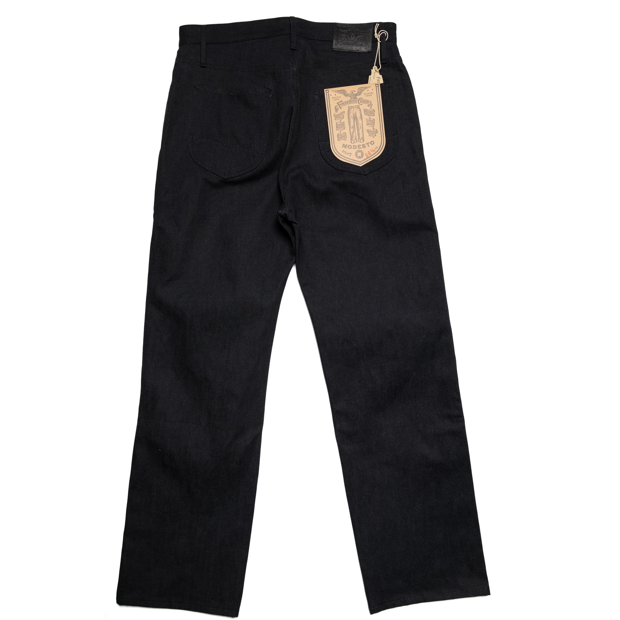 Modesto Straight 14.25 Ounce Black Grey Denim