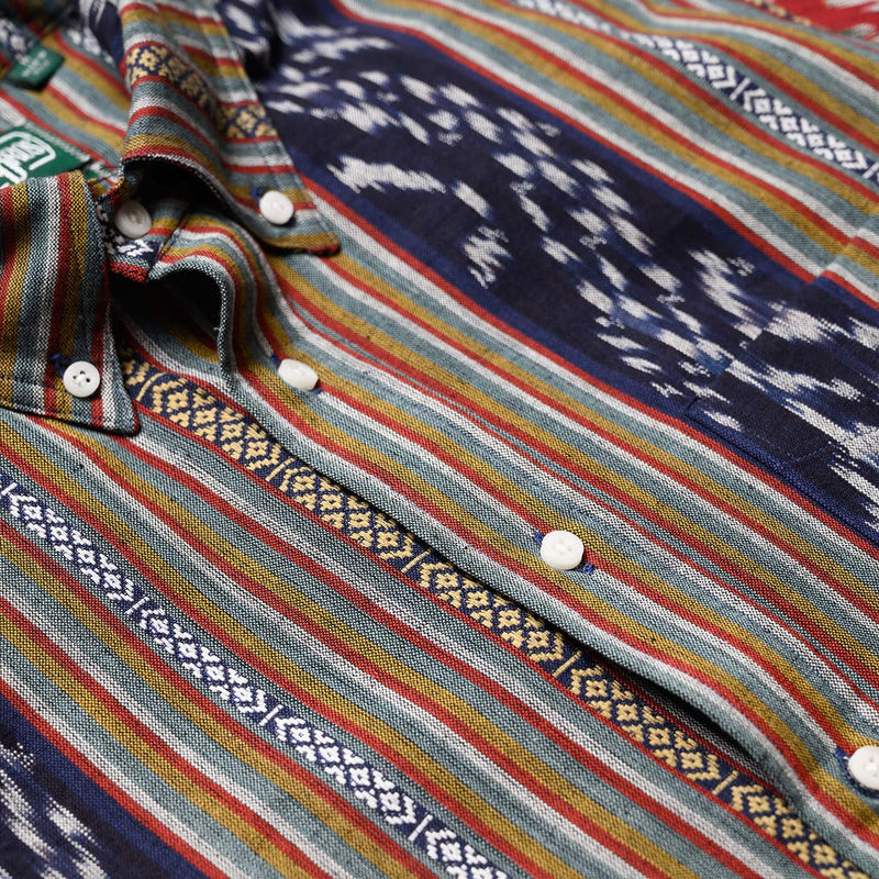 Gitman Sunset Ikat Dobby Short Sleeve Button Down Fabric Detail