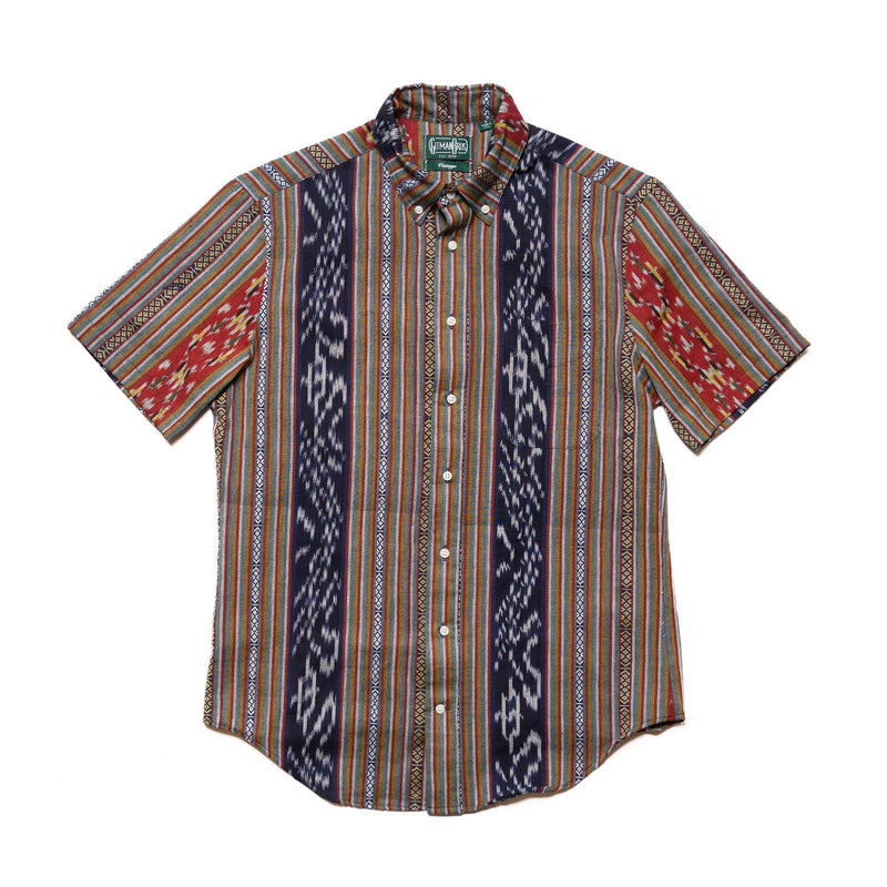 Gitman Sunset Ikat Dobby Short Sleeve Button Down