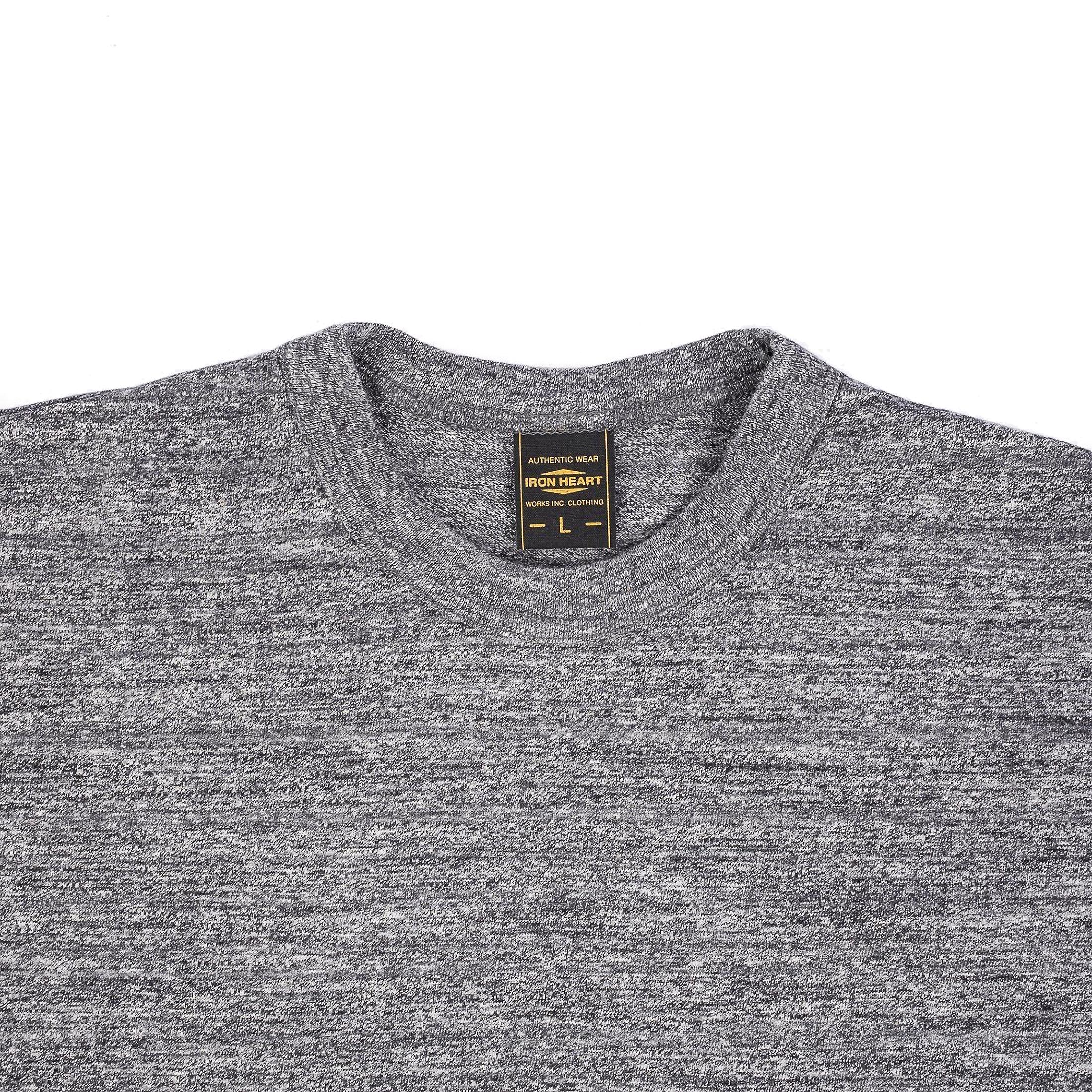 IHT-1610L-GRY - 6.5oz Loopwheel Crew Neck T-Shirt With Longer Body - Heather Gray