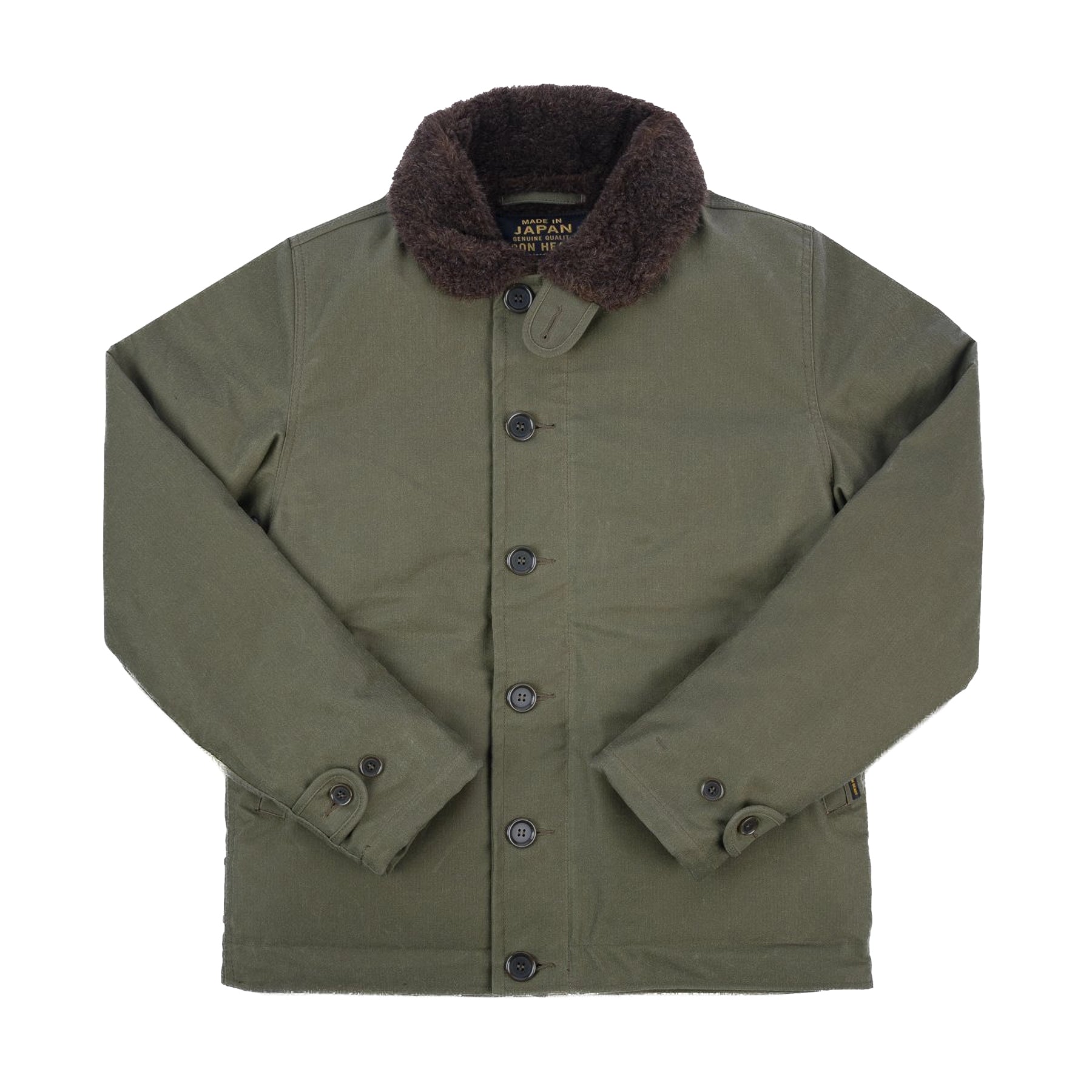 IHM-37-GRN Oiled Whipcord N1 Deck Jacket - Army Green