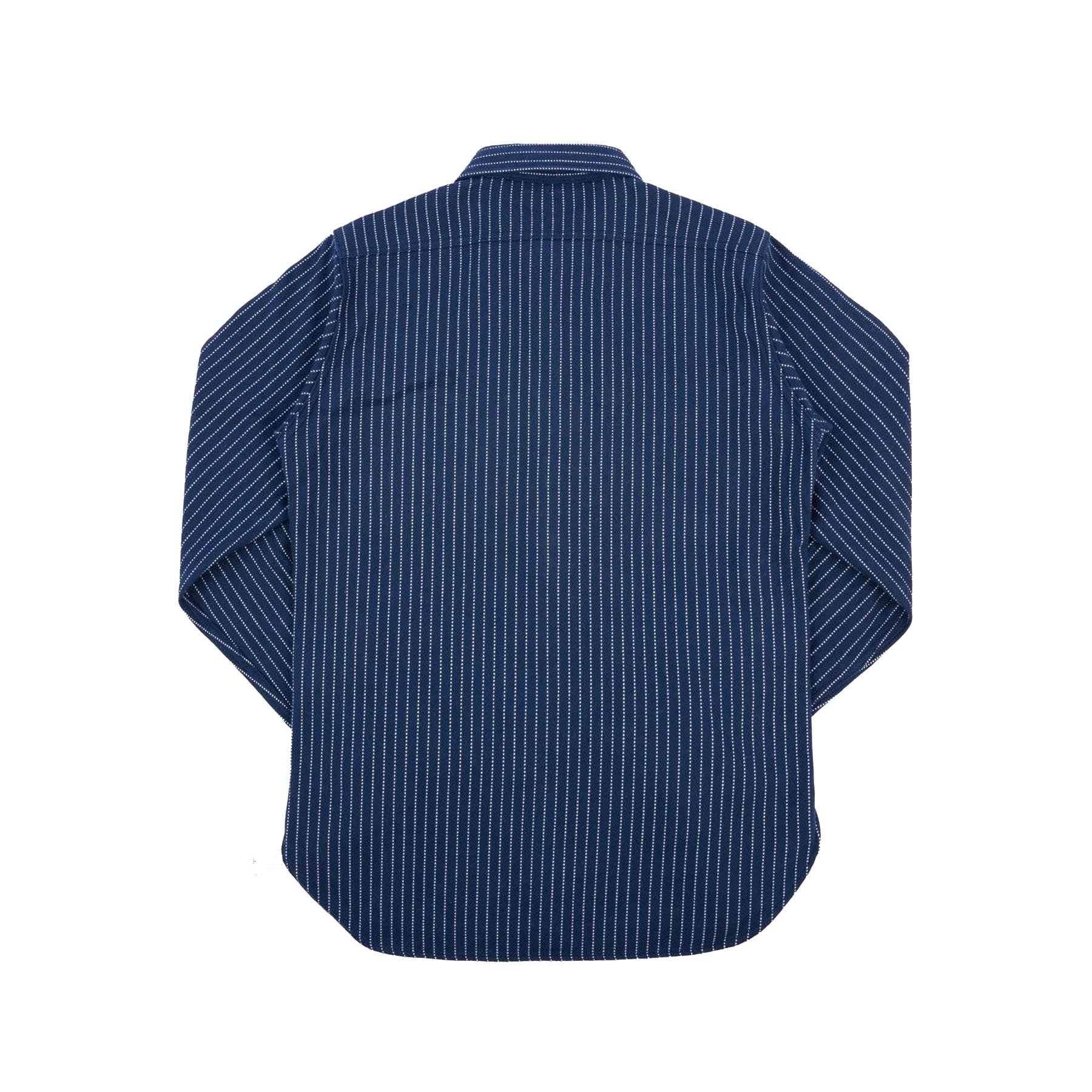 IHSH-402-NAV 12oz Ultra Heavy Flannel Chalk Stripe Work Shirt - Navy