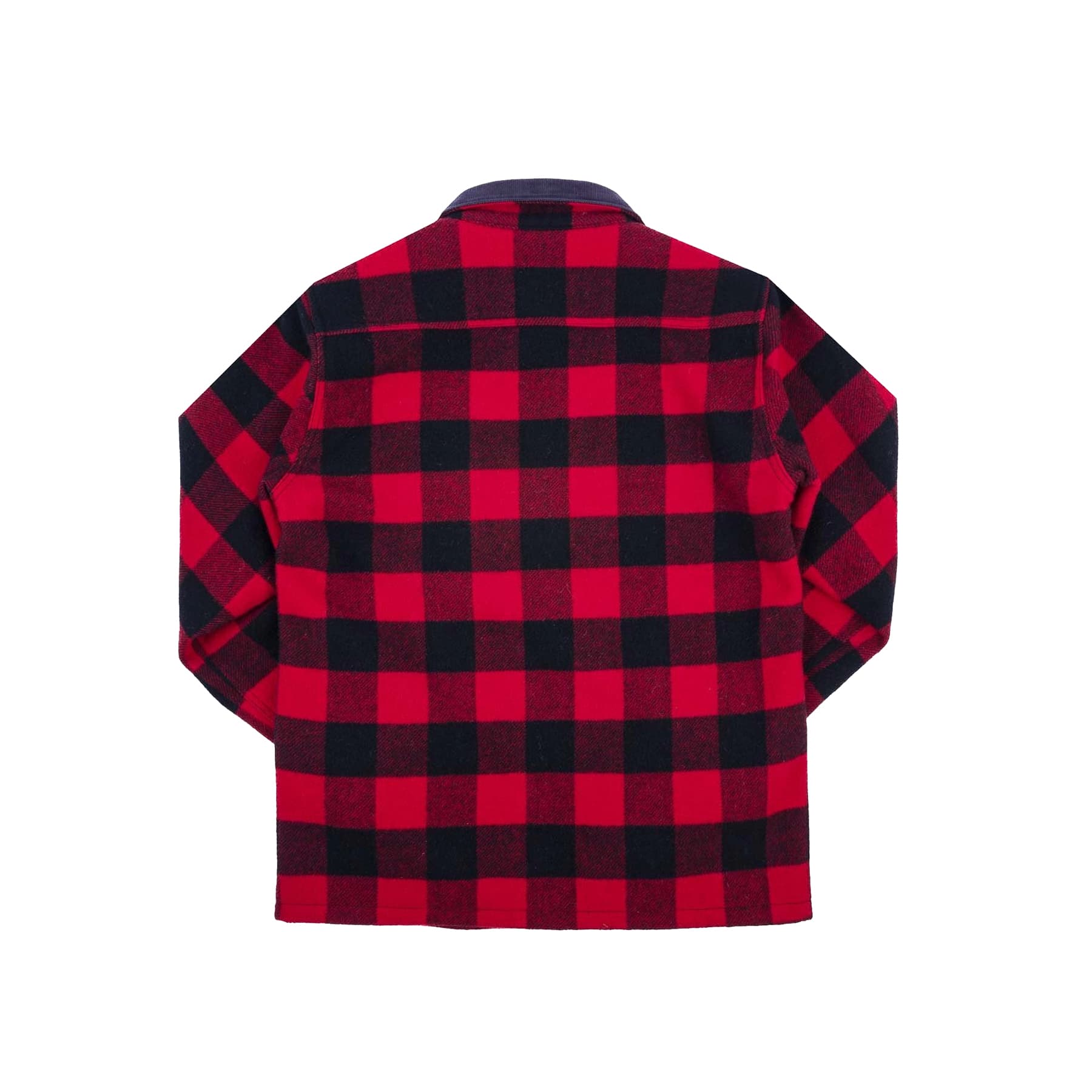 IHW-20-RED Wool Buffalo Check Bush Jacket - Red