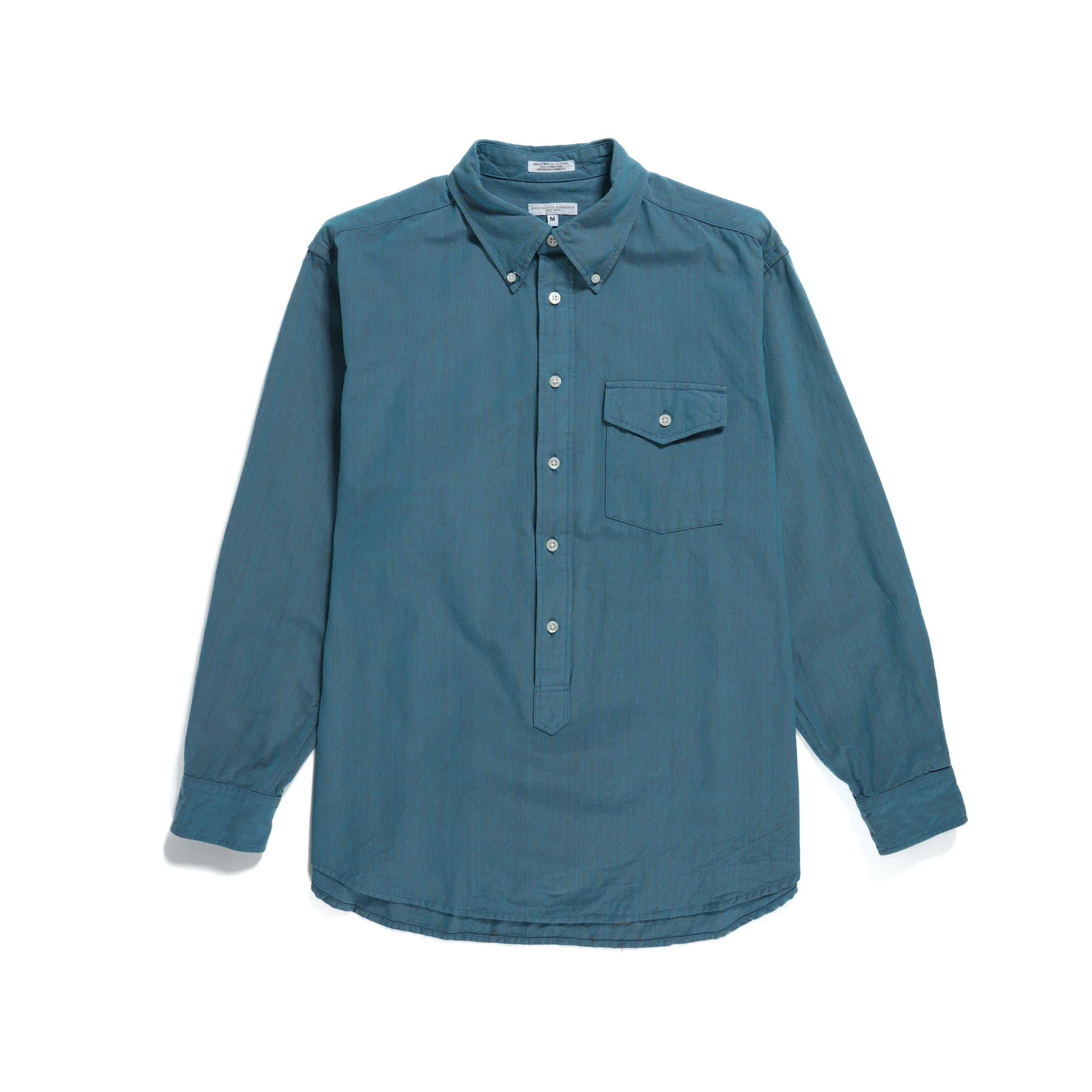 Engineered Garments Ivy BD Shirt Jade Cotton Iridescent | BlackBlue