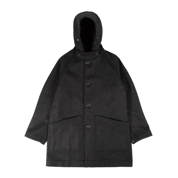 Mevi Coat Wool Melton Charcoal