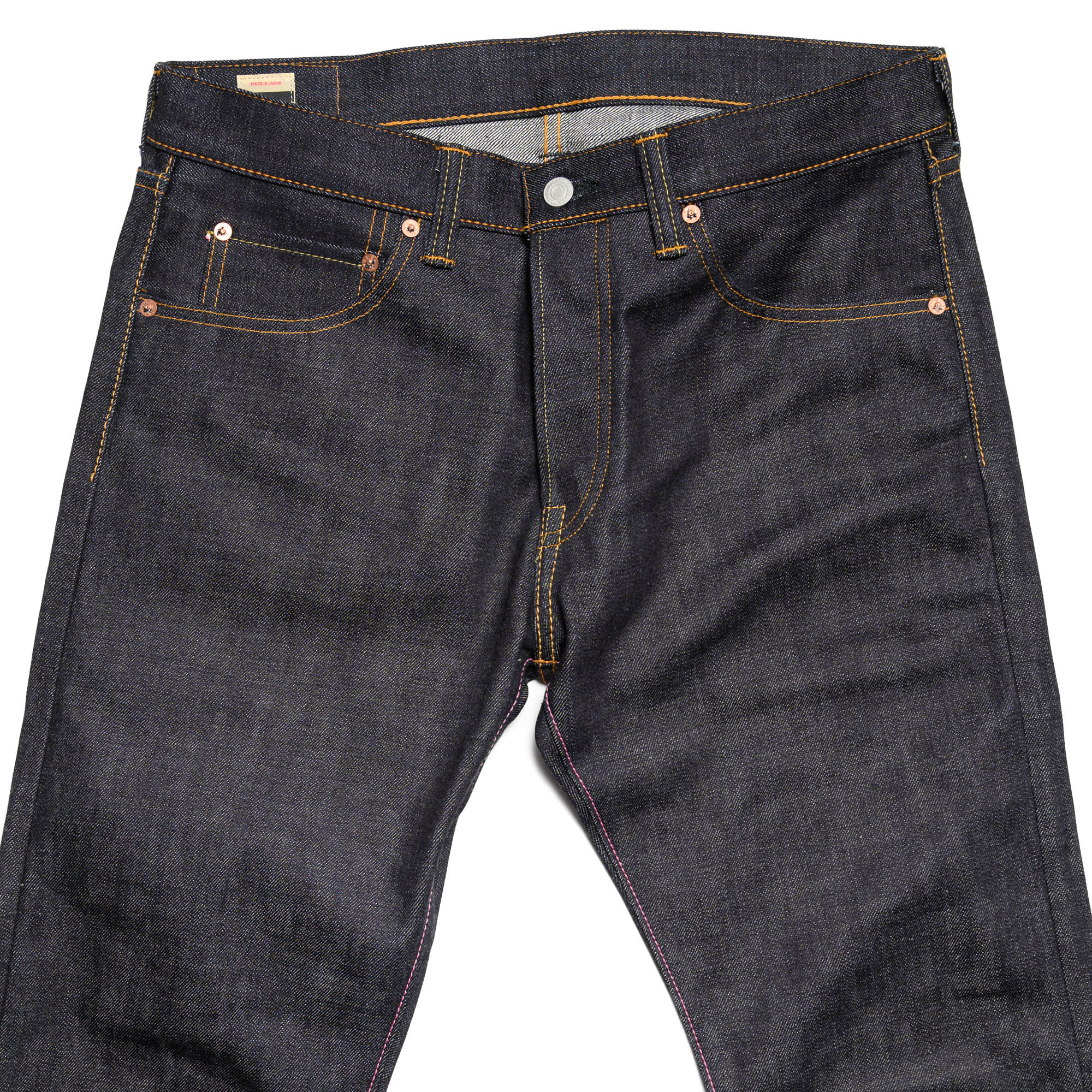 Momotaro 0306-V 15.7oz Zimbabwe Cotton Tight Tapered Selvedge Denim Top Block