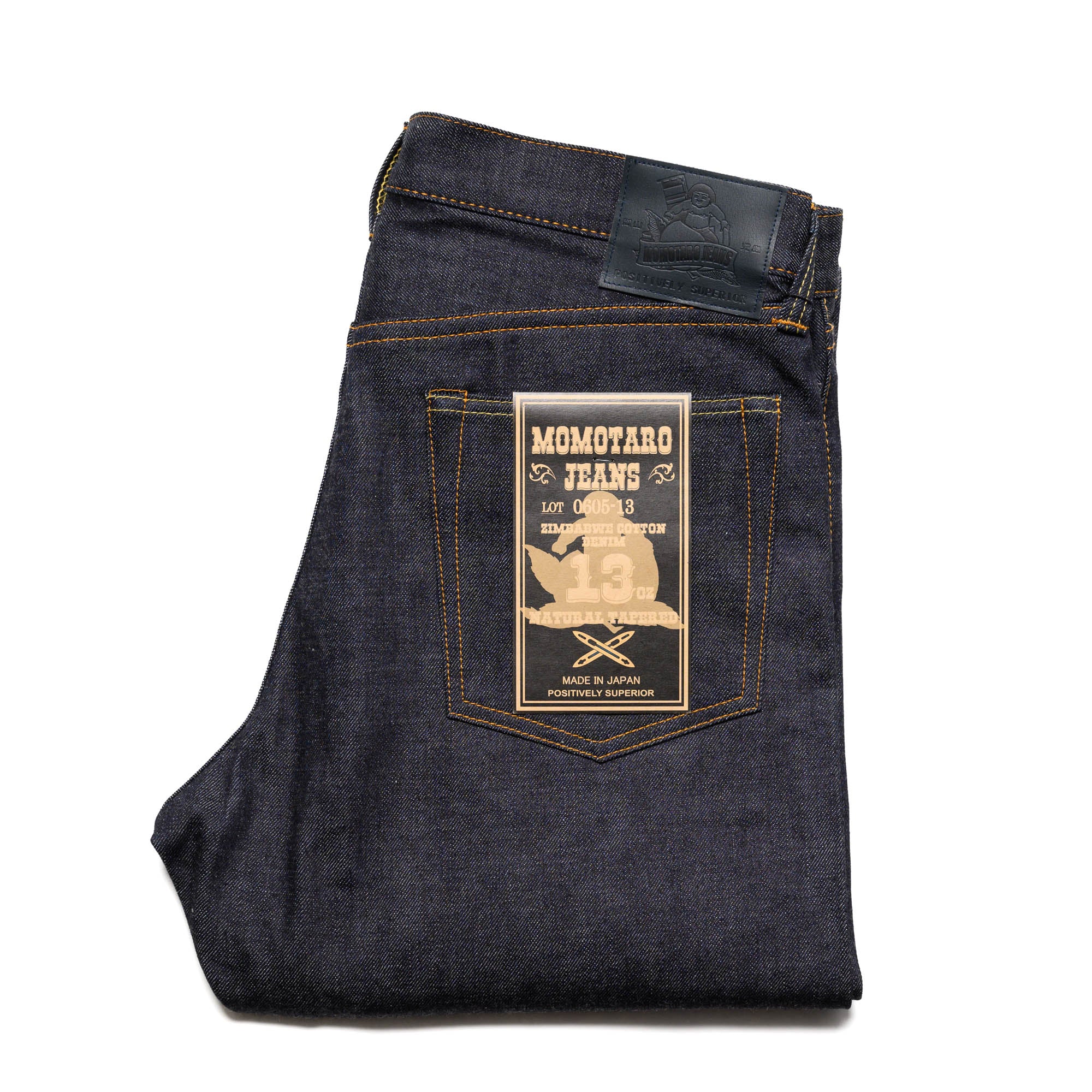 0605-13 13oz Natural Tapered Selvedge Denim - Indigo