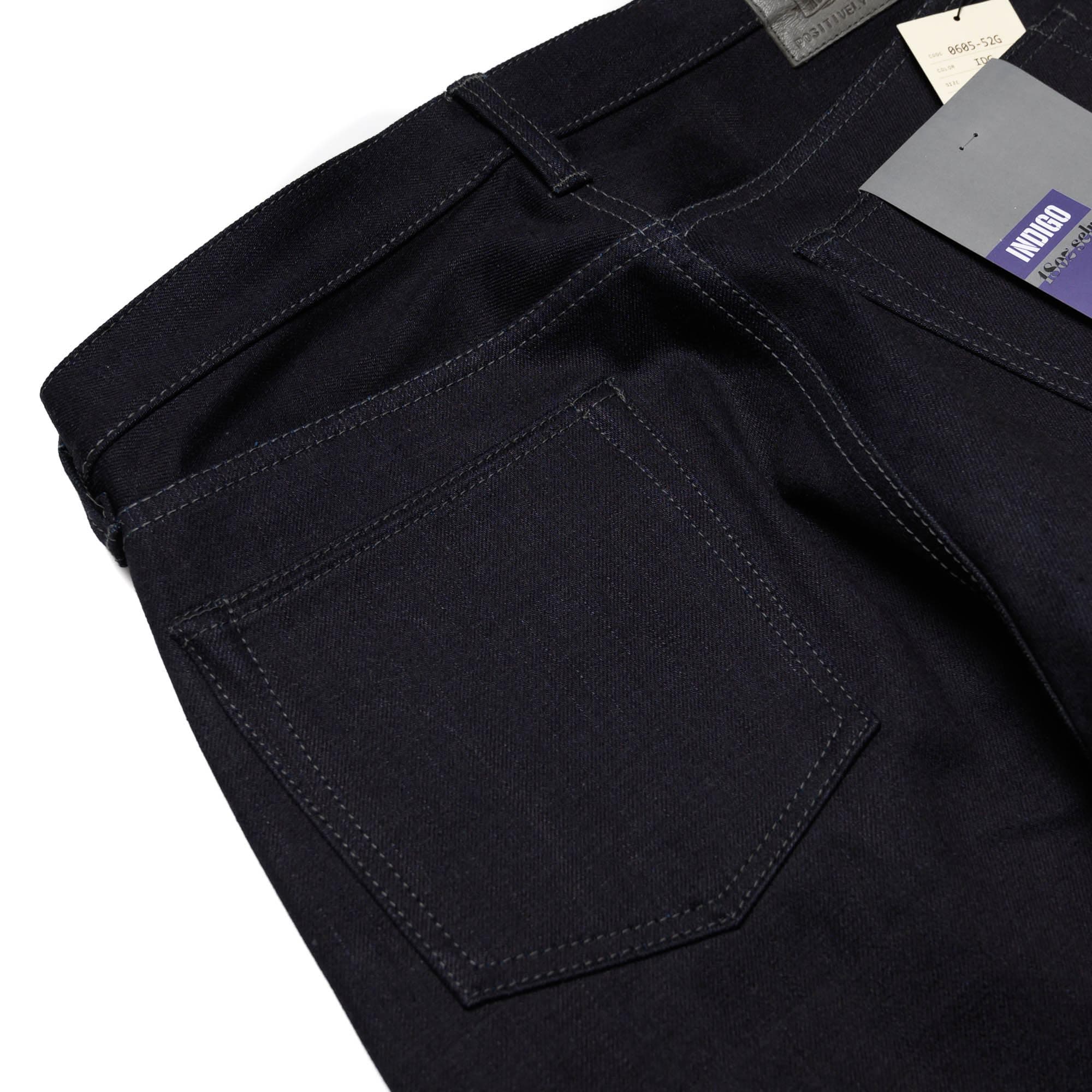 0605-52G 18oz Indigo Grey Double Faced Denim - Natural Tapered