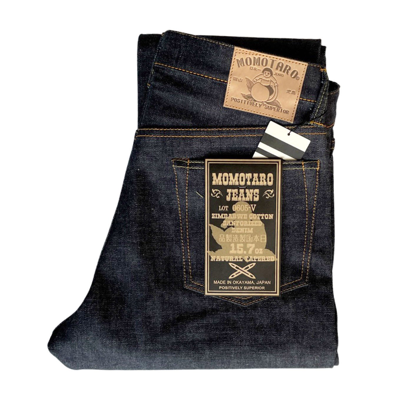 Momotaro 0605V 15.7oz Zimbabwe Cotton Natural Tapered Selvedge Denim