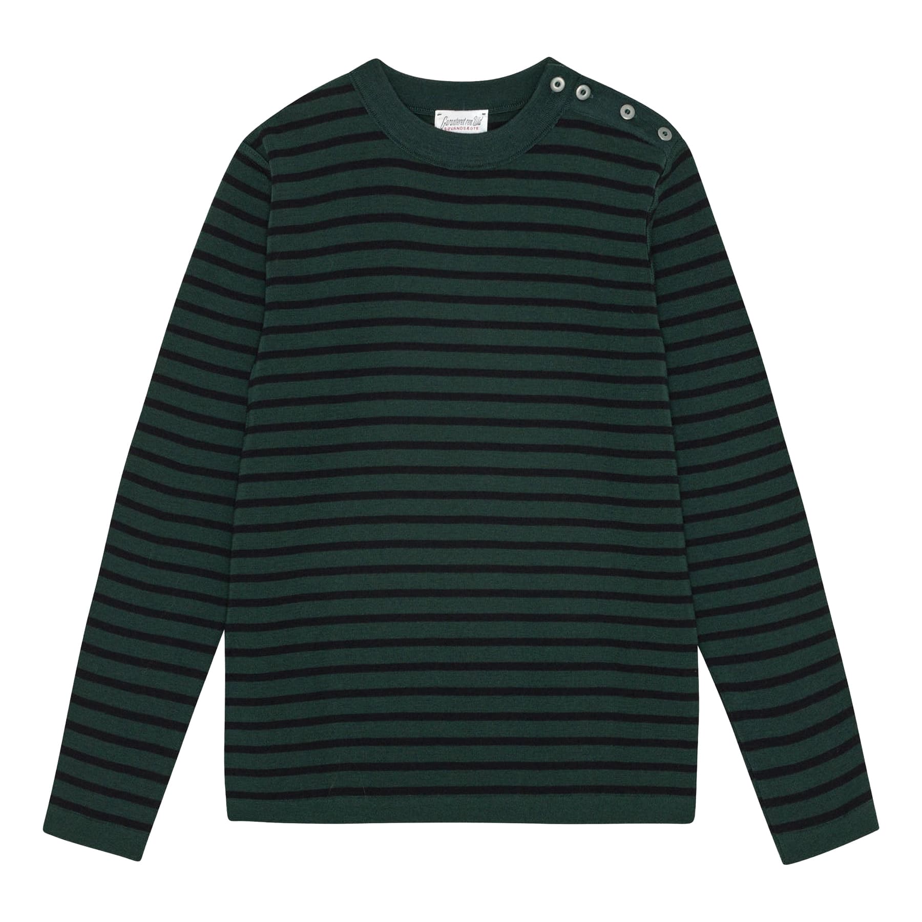 Naval Crew Neck - Thunder Green / Navy