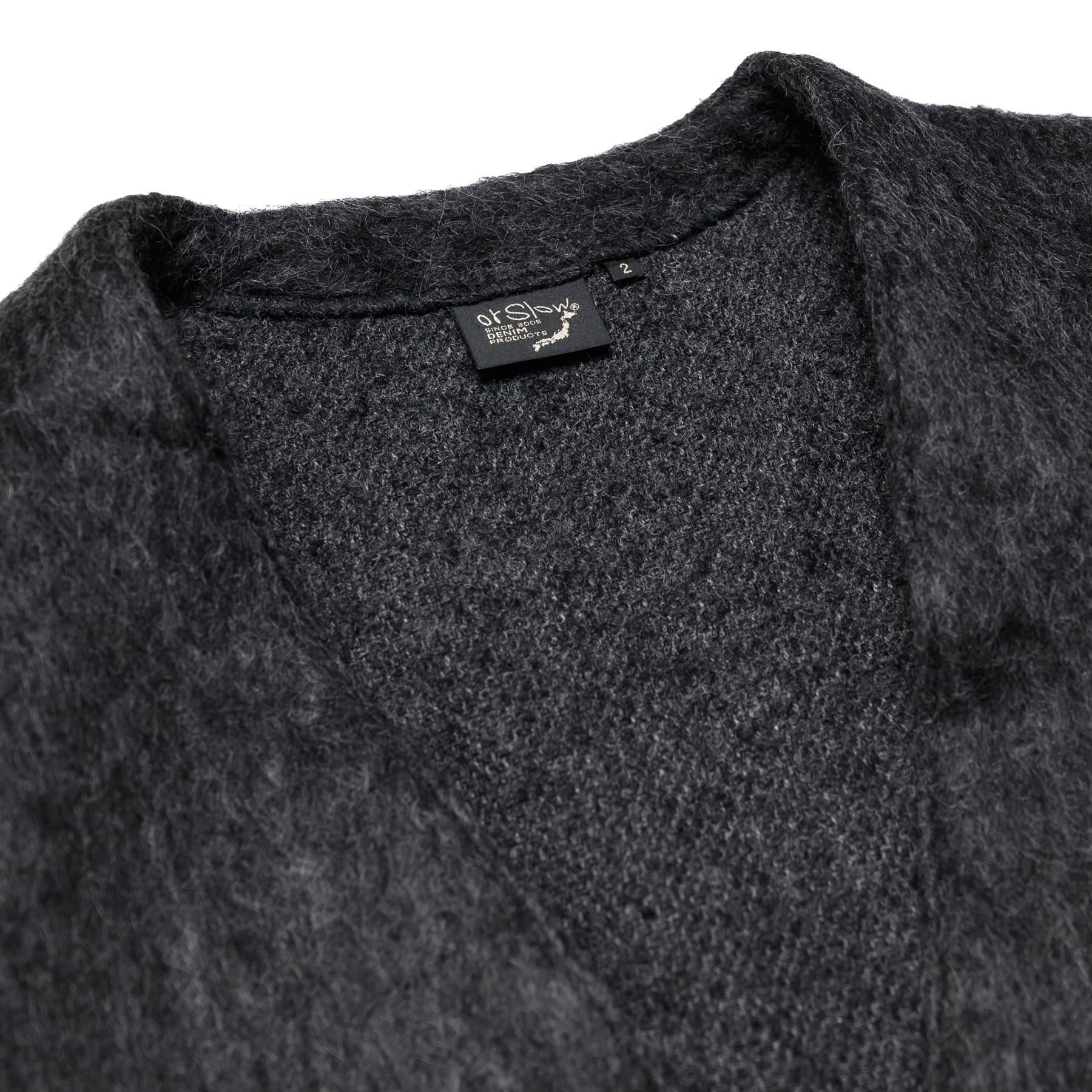 Mohair Cardigan - Charcoal Gray